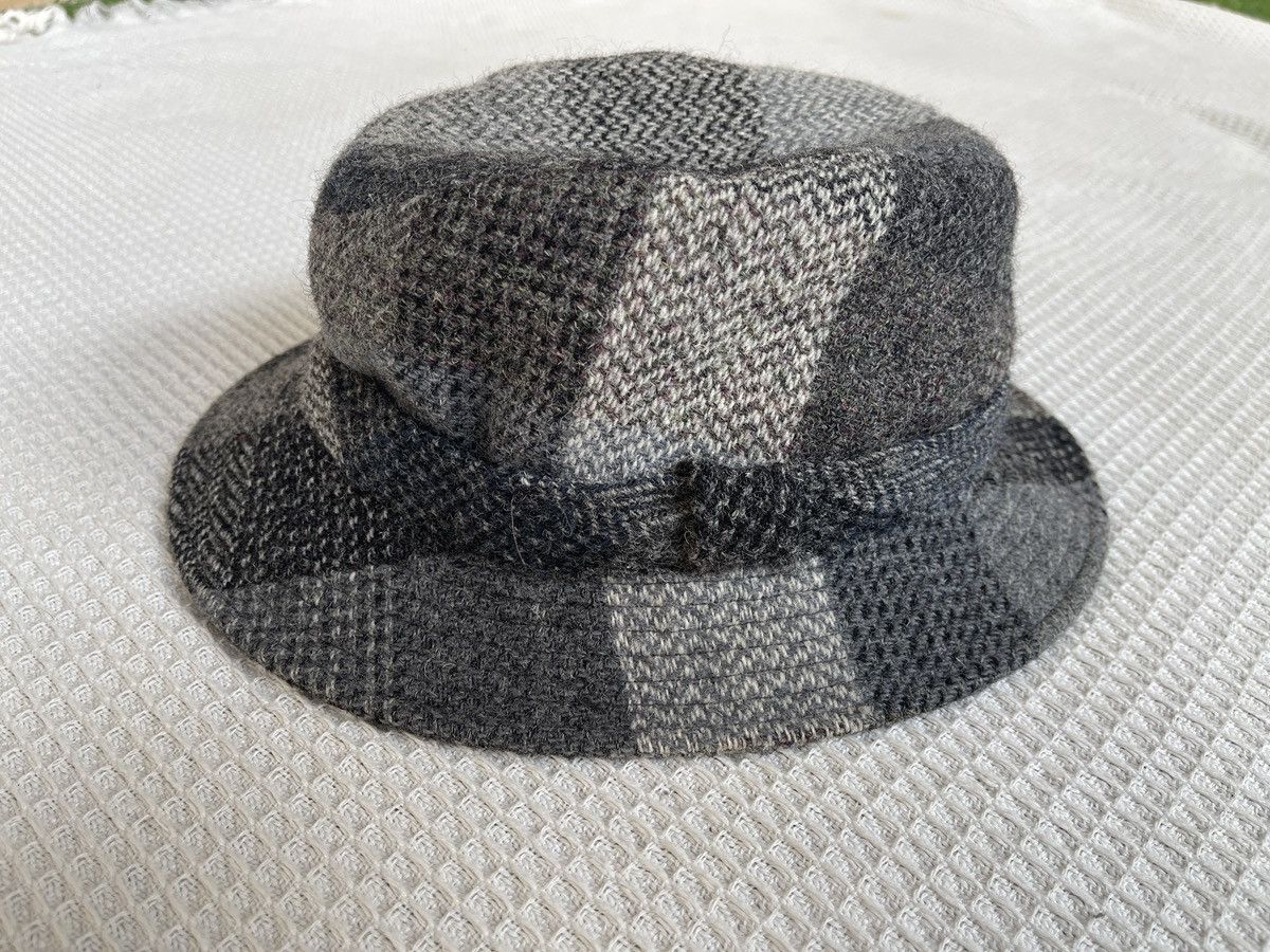 Harris Tweed Vintage 90s🔥HARRIS TWEED MISTRAL🔥Wool Hat Bucket Size L/57 Size ONE SIZE - 3 Thumbnail