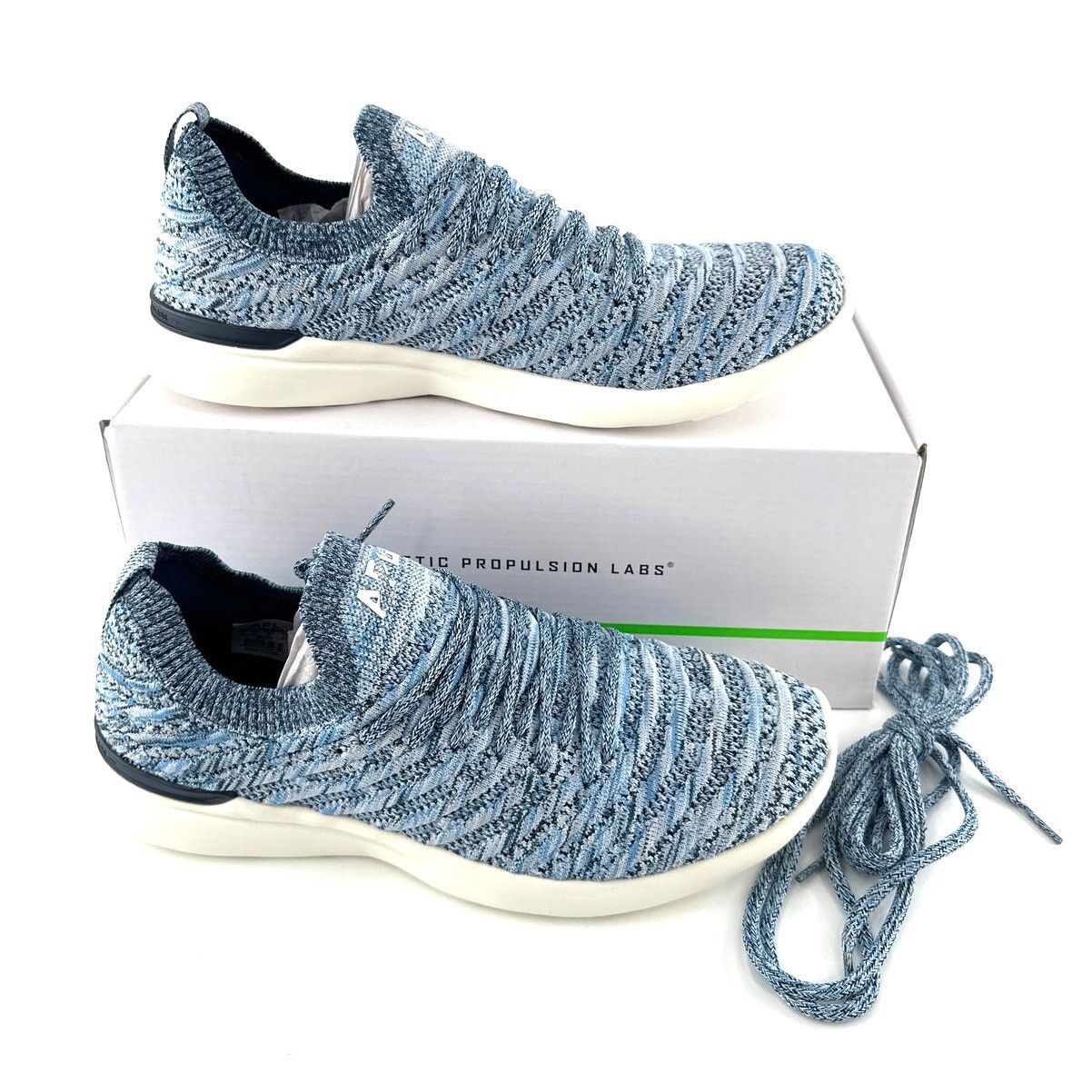 Athletic Propulsion Labs APL Men's Midnight Ivory Melange TechLoom Wave Sneakers 9 Size US 9 / EU 42 - 4 Thumbnail