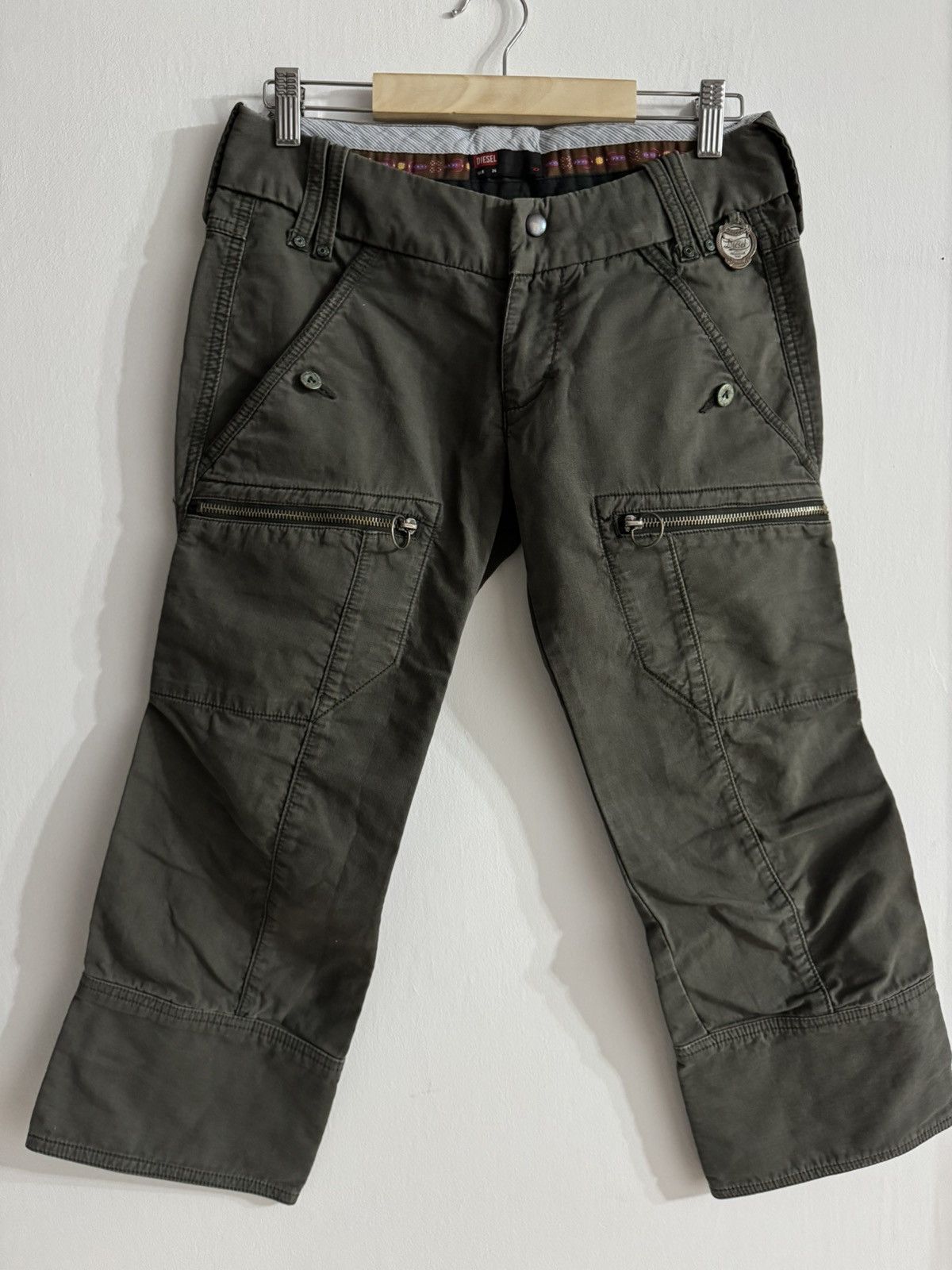 Diesel DIESEL Vintage Y2K Low-Rise Cropped Cargo/Biker Pants Size 26" / US 2 / IT 38 - 9 Thumbnail