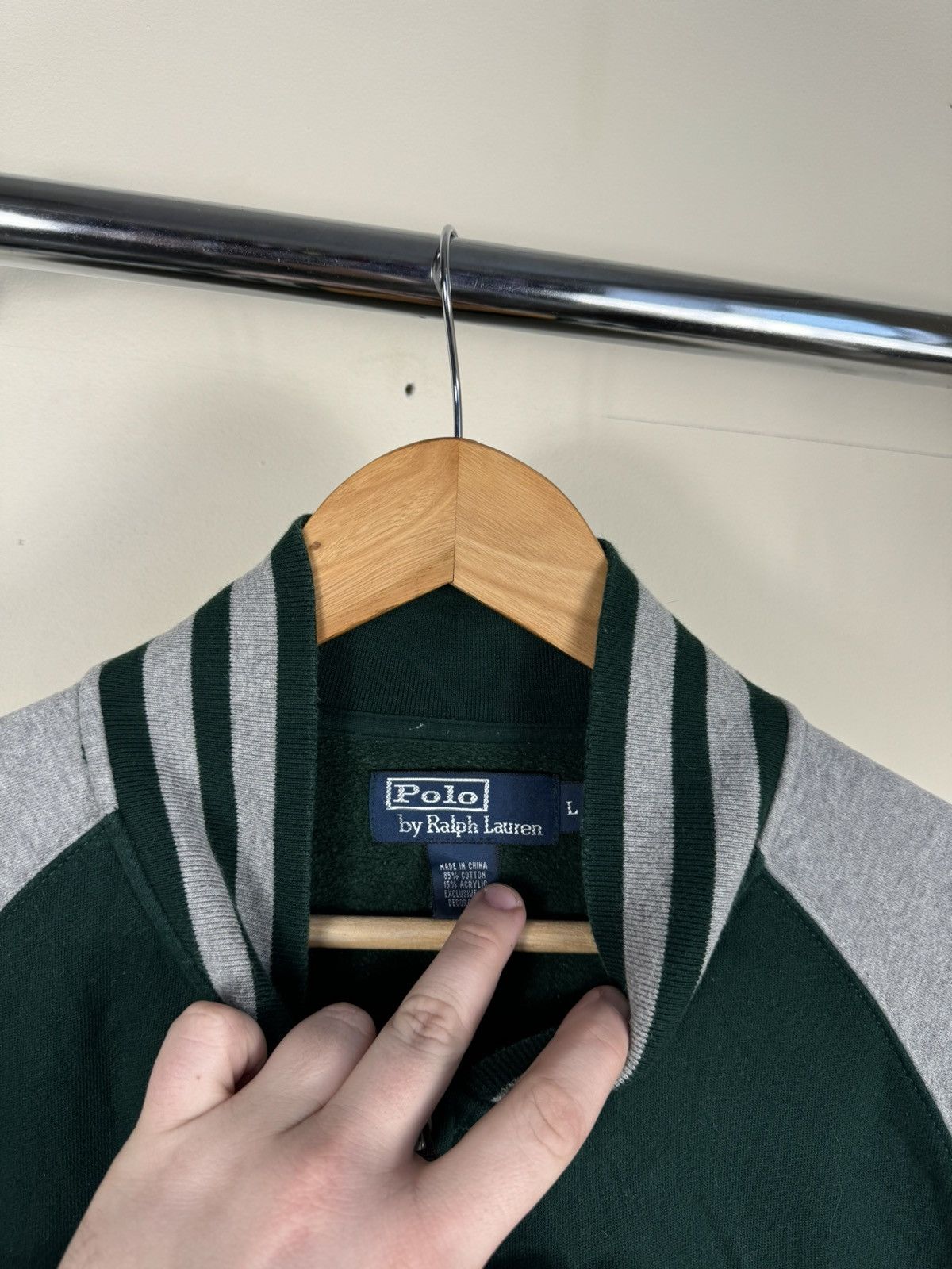 Polo Ralph Lauren Vintage Polo Ralph Lauren Full Zip Jacket Sweatshirt Size US L / EU 52-54 / 3 - 3 Thumbnail