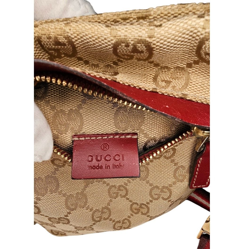 Gucci Gucci Pre-Owned GG Canvas & Leather Double Pocket Belt Bag Size ONE SIZE - 8 Thumbnail
