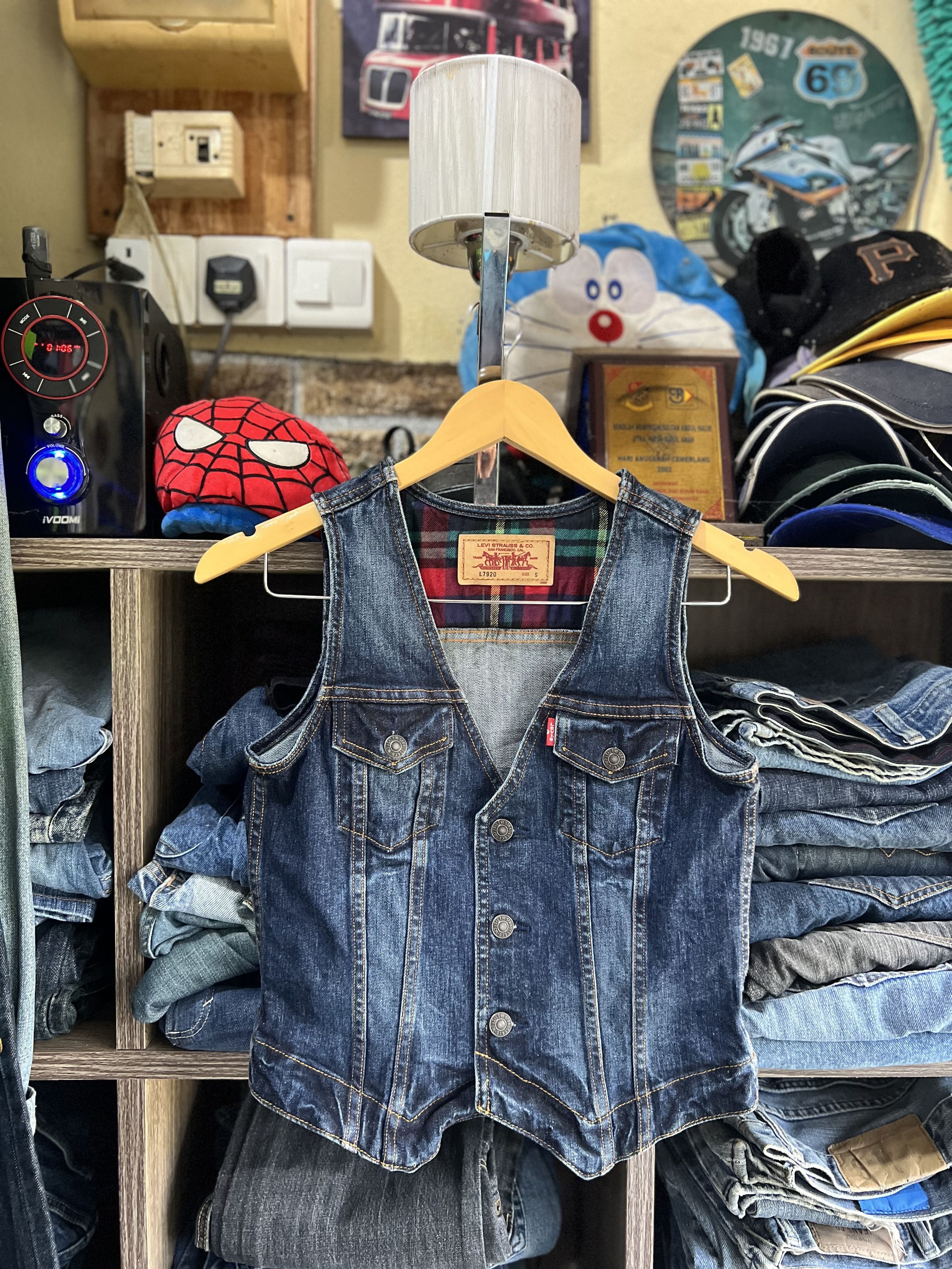 Levi's 🔥Levis L7920 Denim Vest Size XXS / US 00 / IT 34 - 12 Thumbnail