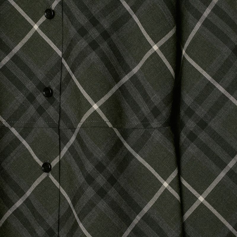 Burberry o1w1db10326 Check Wool Blend Shirt Dress in Multicolor Size M / US 6-8 / IT 42-44 - 5 Thumbnail
