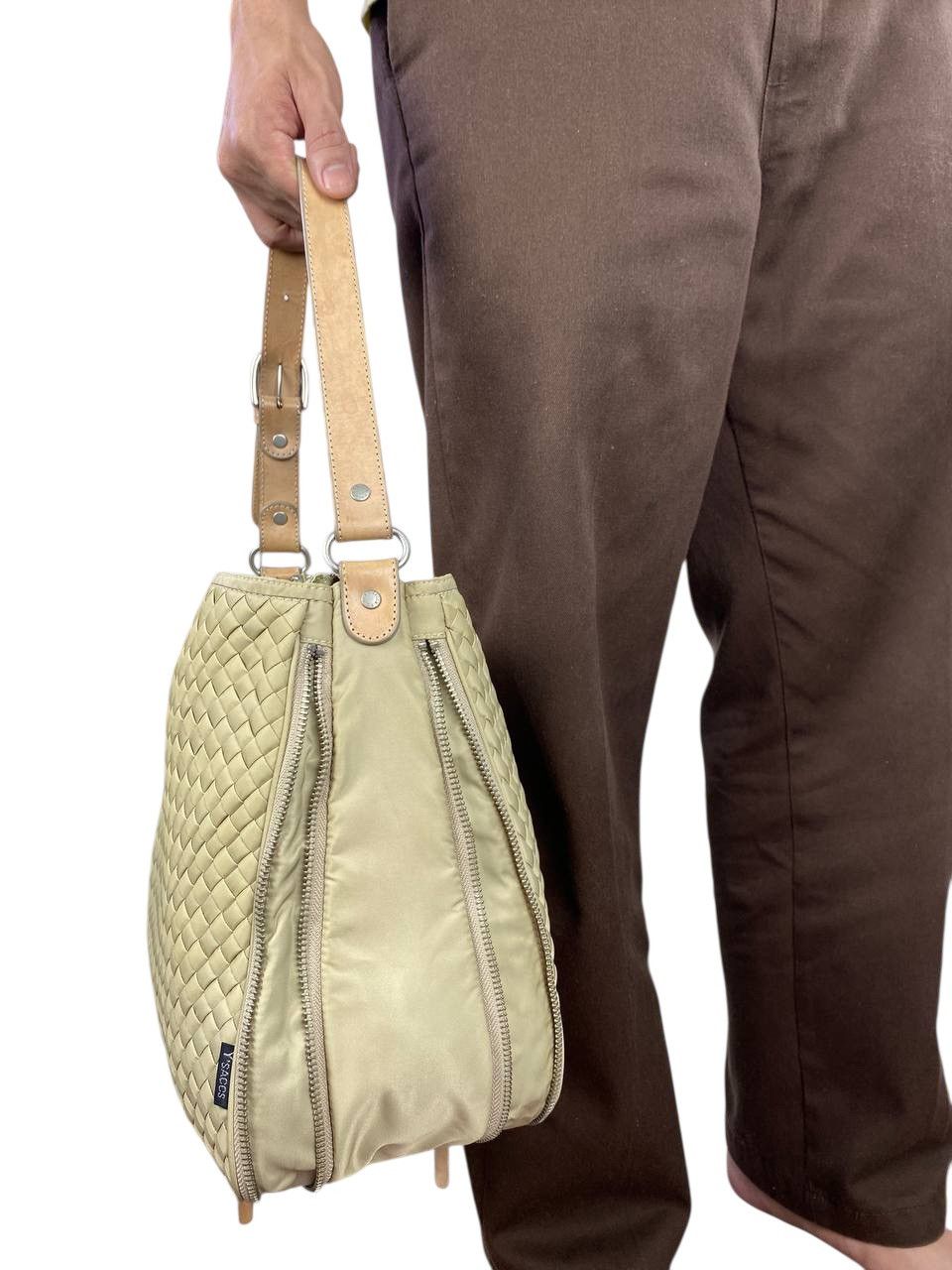 Yohji Yamamoto Y’saccs by Yohji Yamamoto Woven Double Zipper Hand Bag Size ONE SIZE - 3 Thumbnail