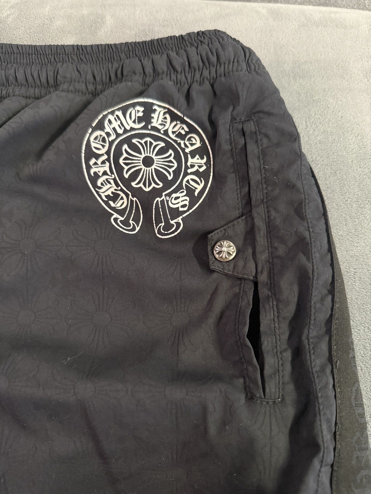 Chrome Hearts Chrome hearts Silver Button down track pants w/ size M Size US 30 / EU 46 - 2 Thumbnail