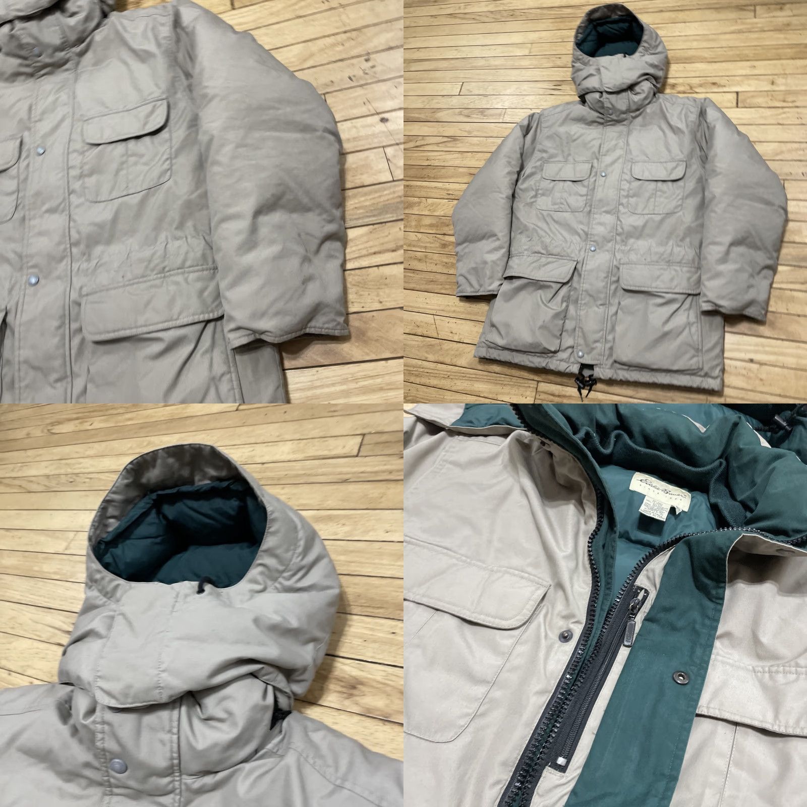 Eddie Bauer Vtg Eddie Bauer Goose Down Puffer Parka Jacket Men M Quilt Hood Khaki Ridge Line Jacket Size US M / EU 48-50 / 2 - 10 Thumbnail