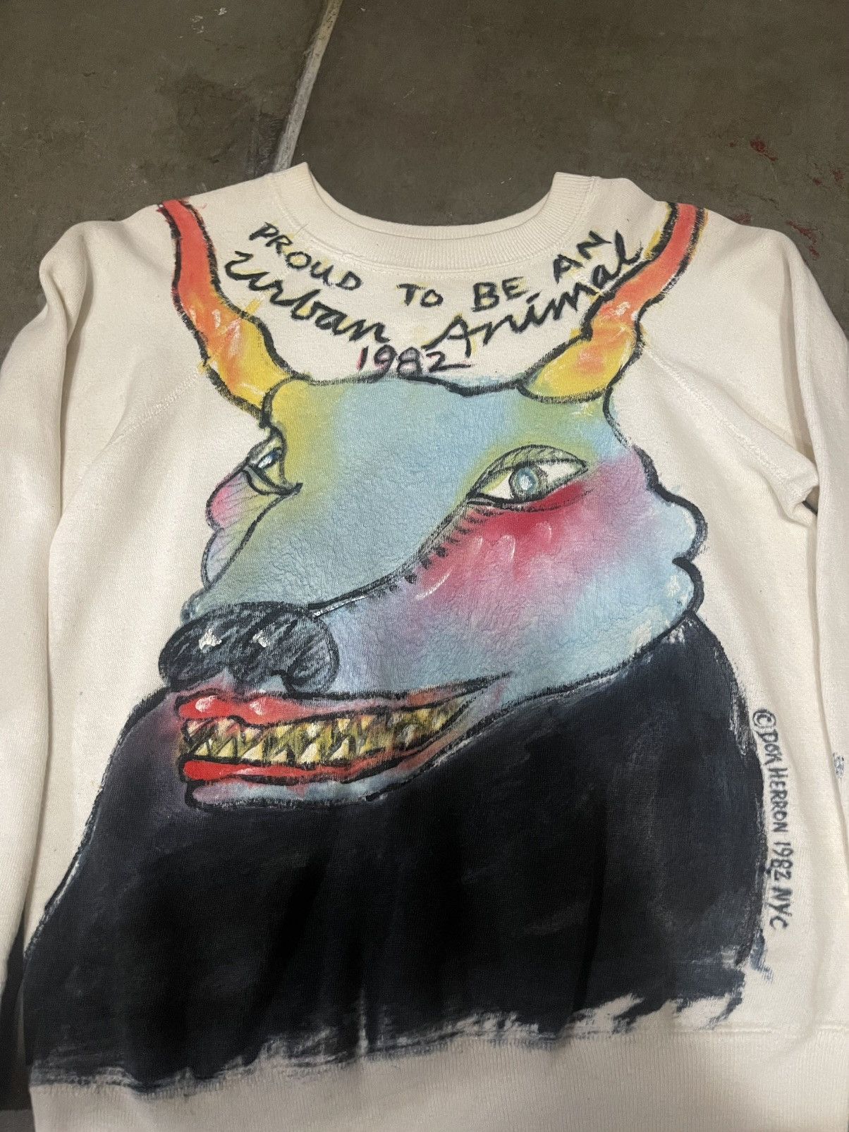 Other 1982 NYC Painted Sweatshirt Don Herron East Village Artist Size US S / EU 44-46 / 1 - 1 Thumbnail