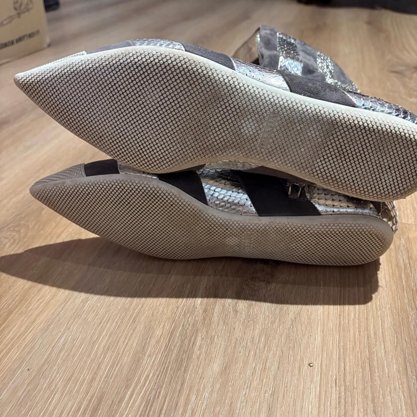 Prada Prada Stripe Metallic Snakeskin & Suede Tall Boots US 7.5–8 Size US 7.5 / IT 37.5 - 7 Thumbnail