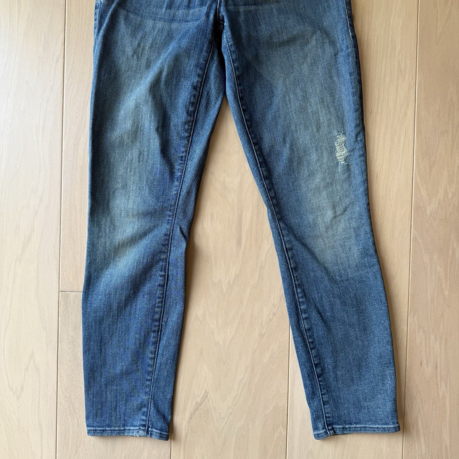MOTHER Mother Looker Crop Jeans W 26 Blue Medium Wash Glam Boho Size 26" / US 2 / IT 38 - 4 Thumbnail