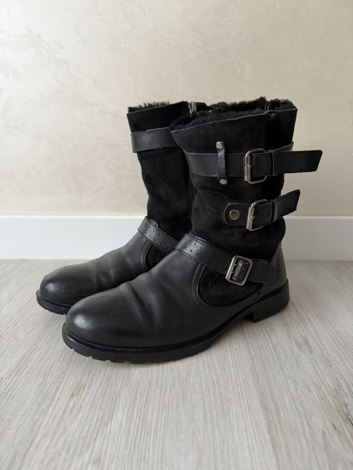 If Six Was Nine Artisan Black Harness High Guidi Vibe Leather Biker Boots Size US 9 / EU 42 - 7 Thumbnail