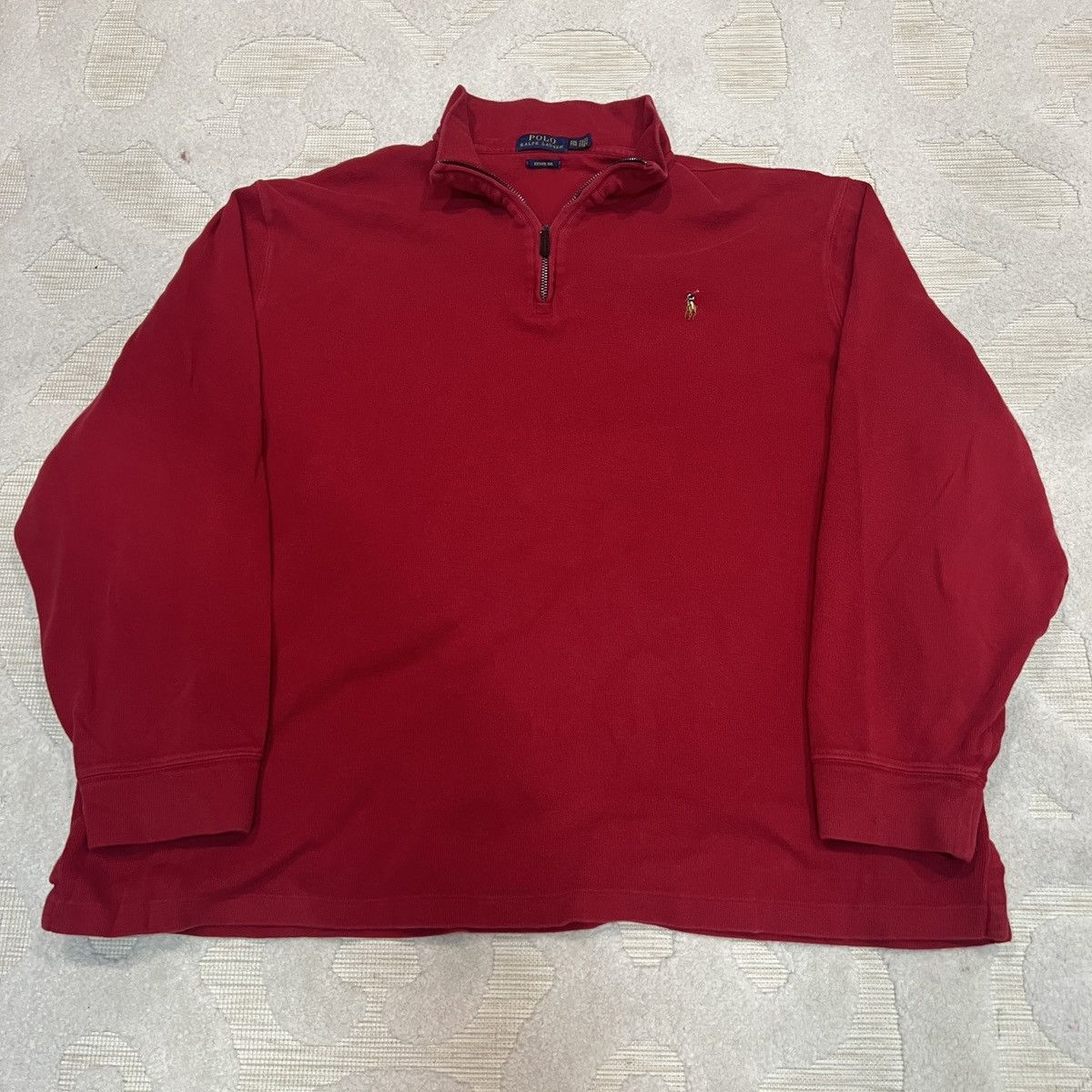 Polo Ralph Lauren Polo Ralph Lauren Red Quarter Zip Size US XXL / EU 58 / 5 - 2 Thumbnail