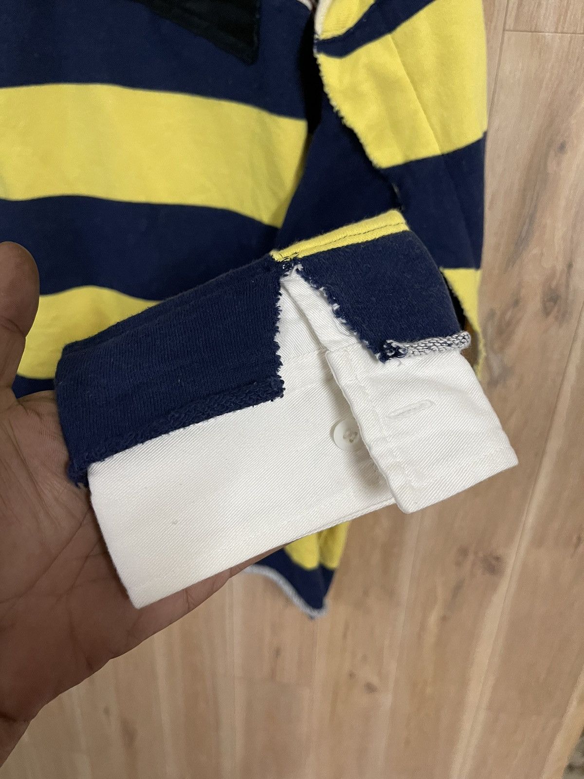 Facetasm Paneled Rugby Shirt Reconstructed XL