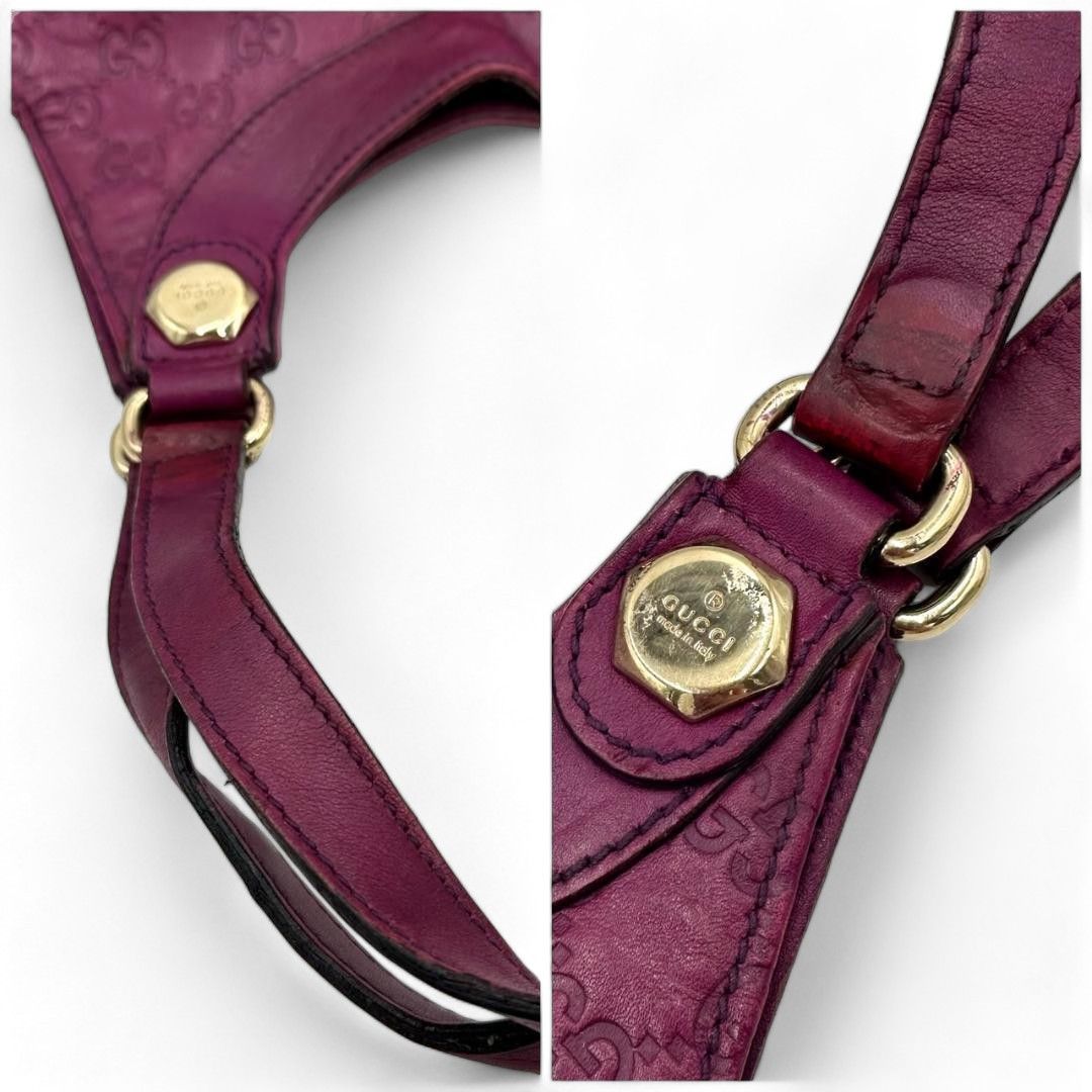 Gucci Gucci - shoulder bag purple bodeaux GG pattern patent Size ONE SIZE - 4 Thumbnail