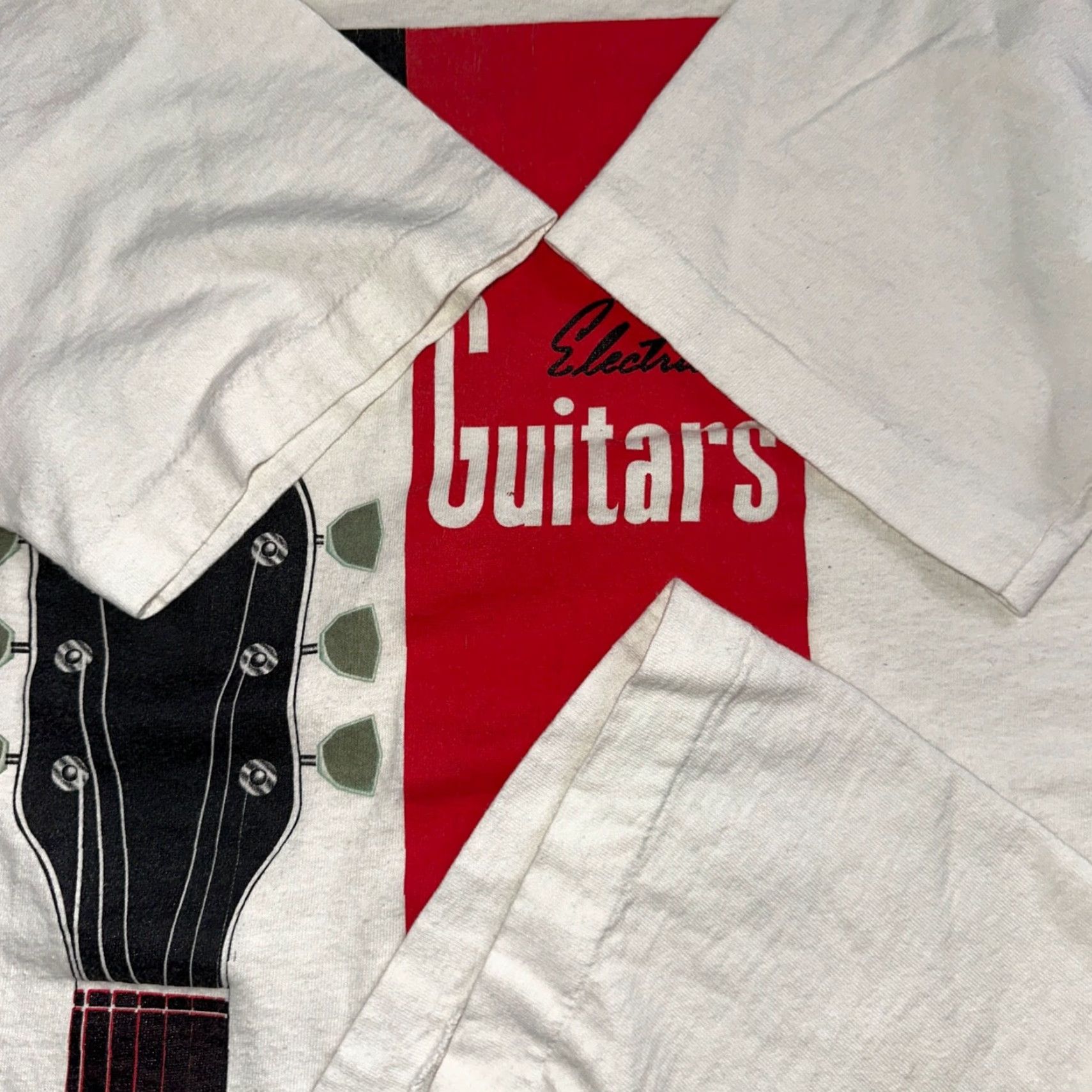 Fruit Of The Loom VINTAGE Supro Guitars T Shirt FOTL 90s Single Stitch Music Band Gibson Martin 1990s Mens L White Shirt Size US L / EU 52-54 / 3 - 6 Thumbnail