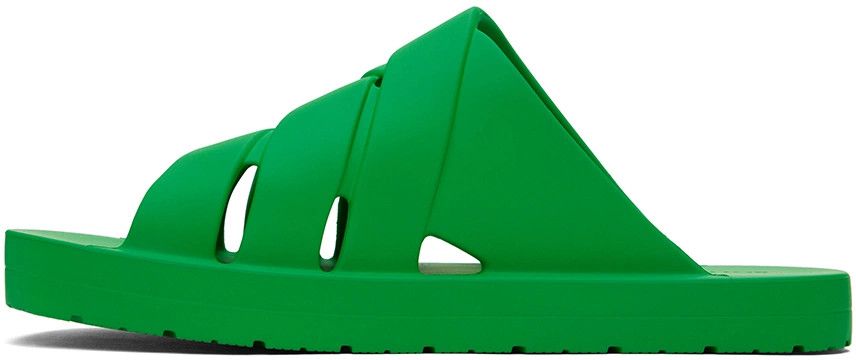 Bottega Veneta o1w1db10525 Flinston Slides in Green Size US 8 / EU 41 - 3 Thumbnail