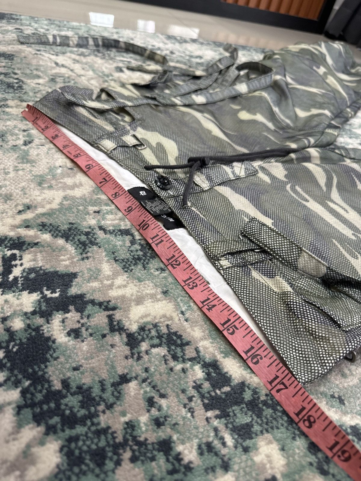 Seditionaries ILLIG MESH CAMO BONDAGE LACE CARGO PANTS Size US 35 - 13 Thumbnail