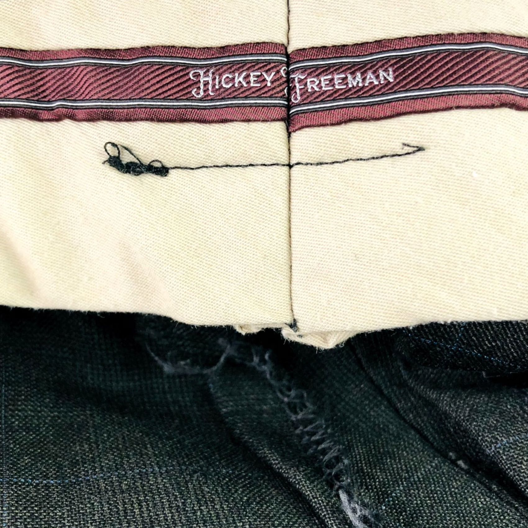Vintage Hickey Freeman Men's Dress Pants Flat Front Plaid Gray 36x30 Size US 36 / EU 52 - 4 Thumbnail