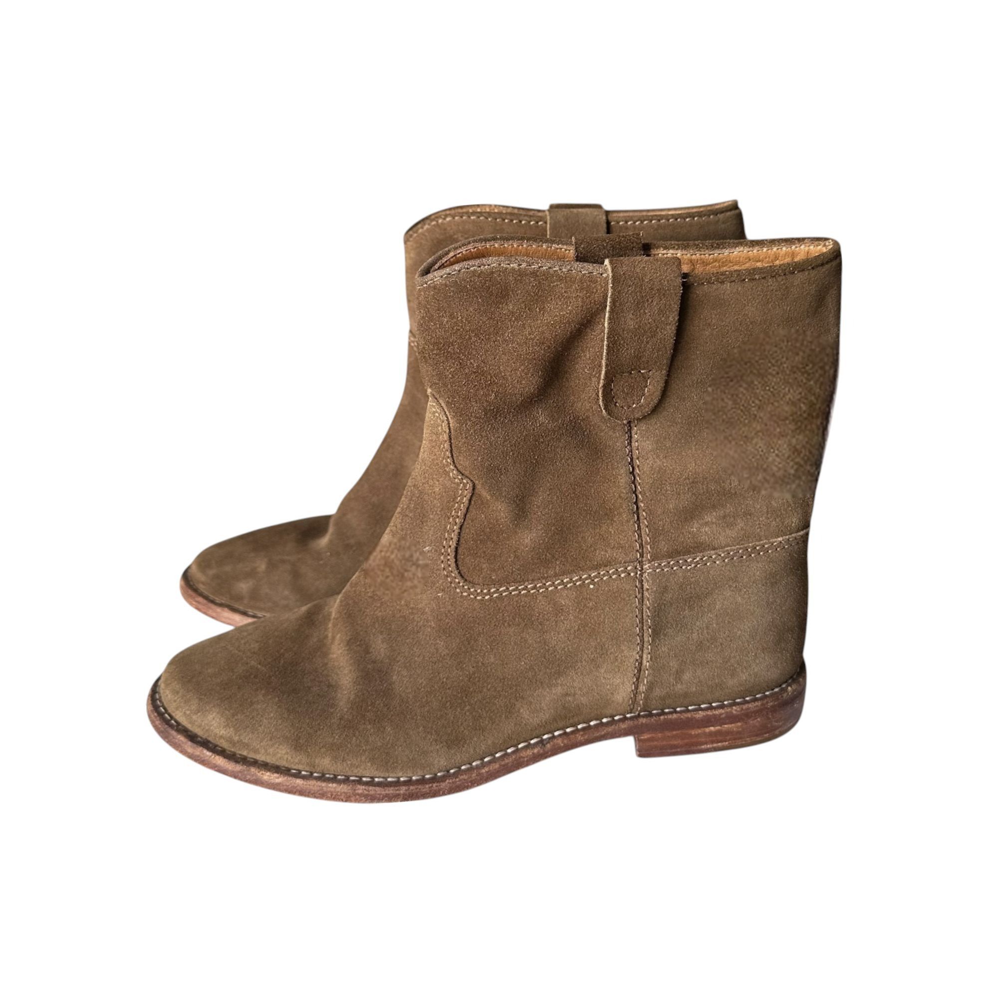 Isabel Marant Etoile Isabelle Marant Etoile Suede Crisi boots. Size 37EU, Taupe/t Size US 7 / IT 37 - 3 Thumbnail