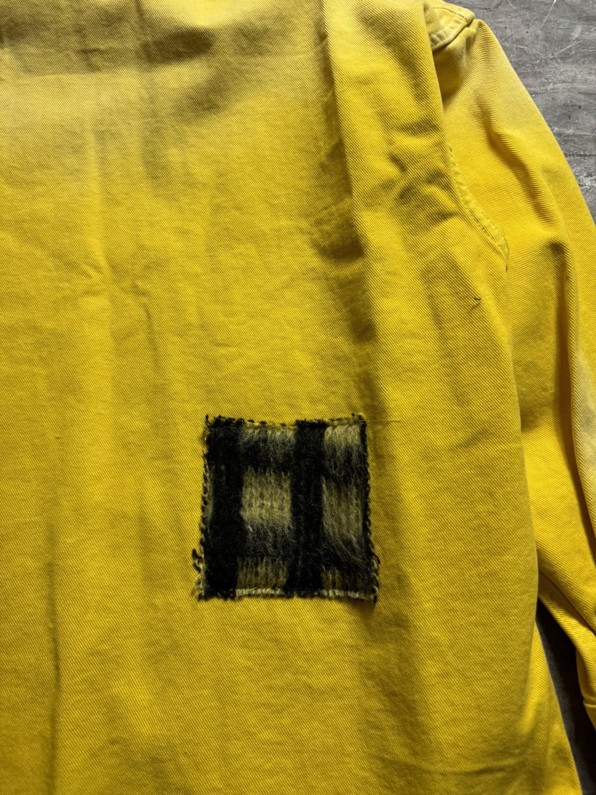 Marni Marni Mohair Patchwork Overshirt in Yellow Size US L / EU 52-54 / 3 - 7 Thumbnail