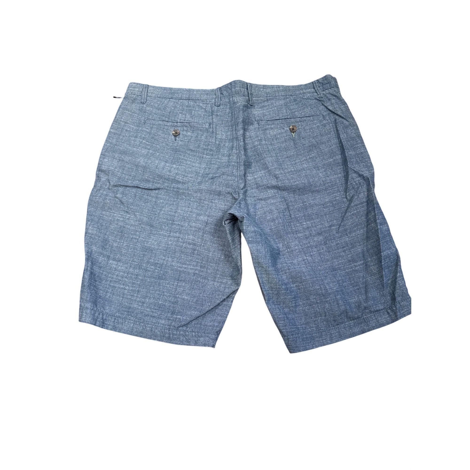 Other Mens Blue Chambray Flat-Front Casual Shorts With Button & Zi Size 26" / US 2 / IT 38 - 3 Thumbnail