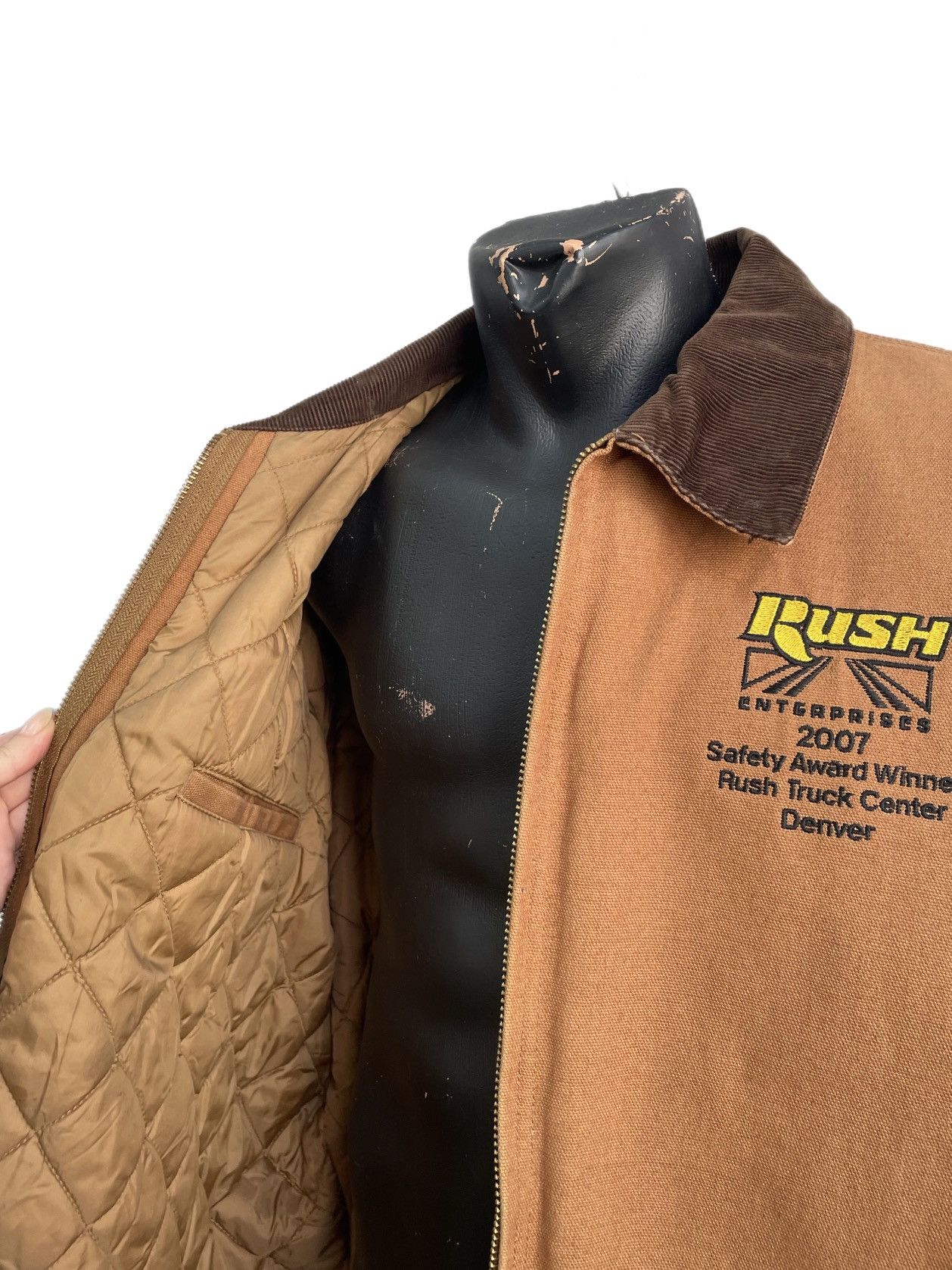 Carhartt Corner Stone Brown Workwear Jacket carhartt Embroidered y2k Size US L / EU 52-54 / 3 - 5 Thumbnail