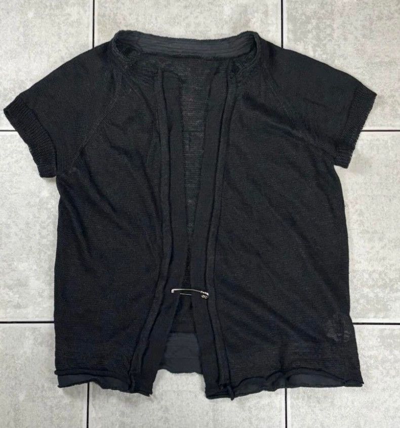 Y's Y's 05ss black short sleeve jacket Size US L / EU 52-54 / 3 - 1 Thumbnail