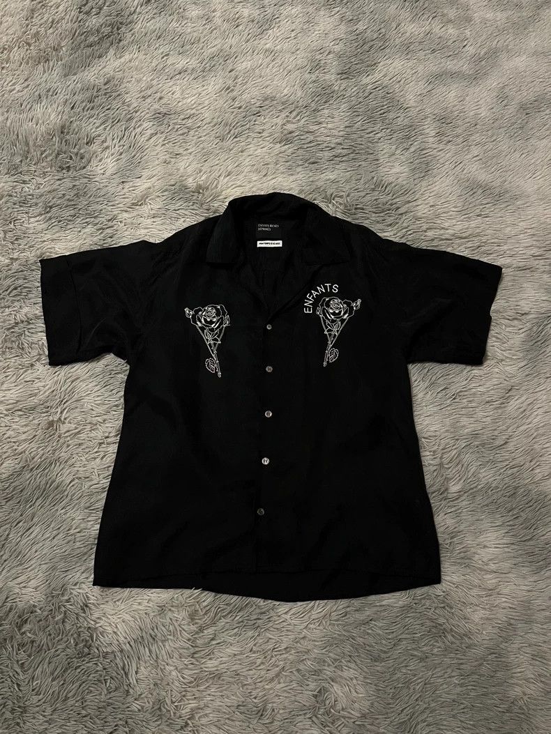 Enfants Riches Deprimes Elegant Black Rose Embroidered Shirt Size US L / EU 52-54 / 3 - 1 Thumbnail