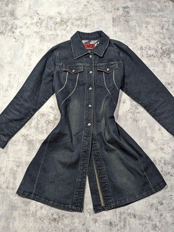 Hysteric Glamour × Miss Sixty 00s y2k johnny blaze long denim jacket trench rare Size L / US 10 / IT 46 - 1 Thumbnail
