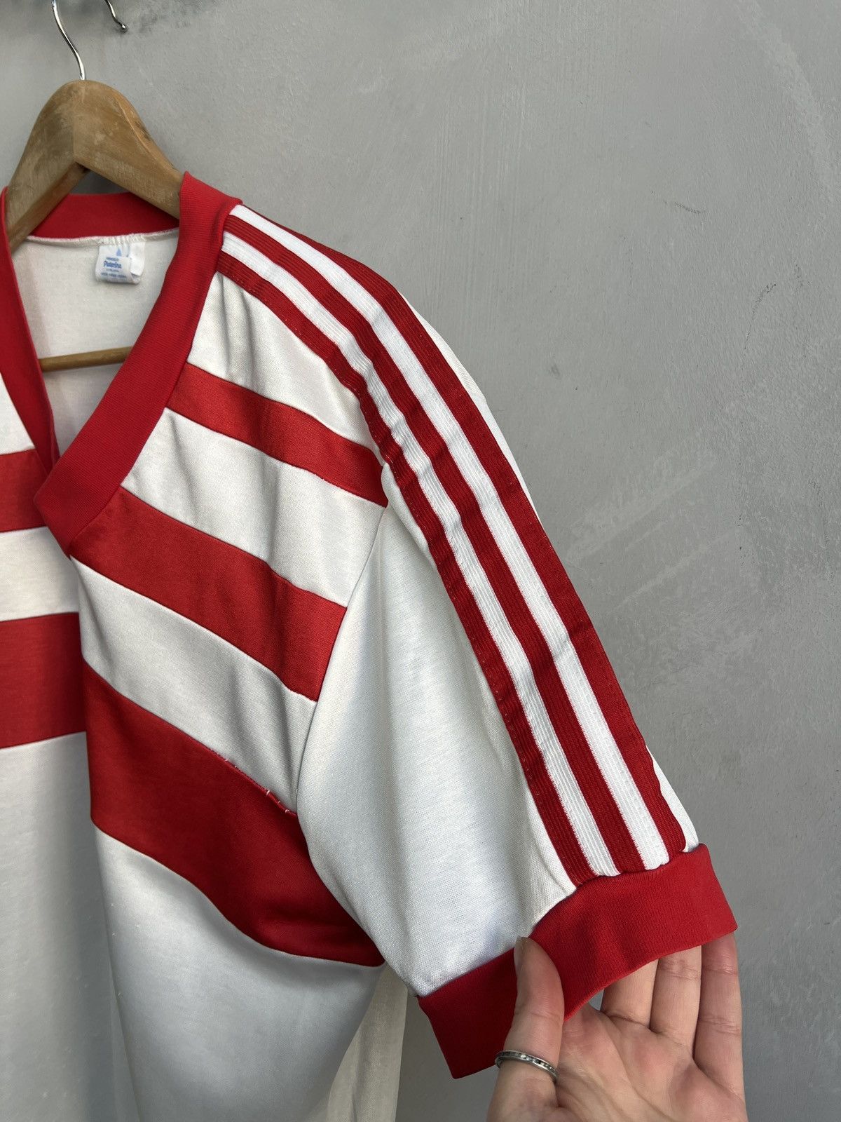 Adidas Adidas Red White Soccer Jersey Vintage west Germany Size US L / EU 52-54 / 3 - 5 Thumbnail