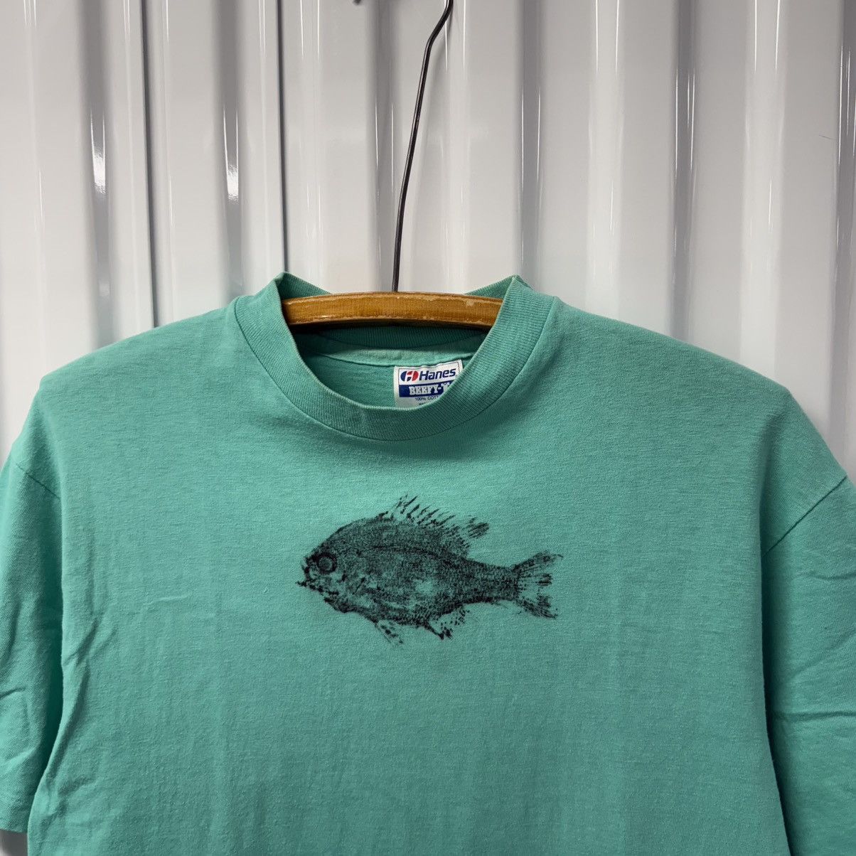 Japanese Brand × Vintage RARE Vintage 80s Gyotaku Japanese Fish Art Tee Size US L / EU 52-54 / 3 - 3 Thumbnail