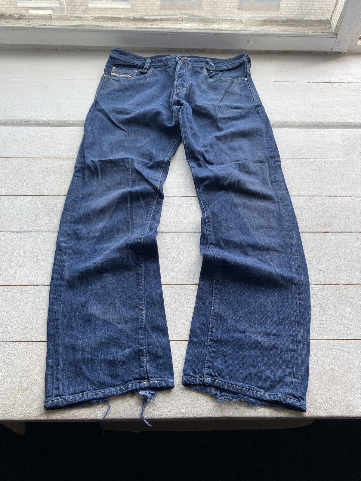 Diesel 🔥OPIUM PUNK DIESEL BAGGY FLARED SUN FADED DISTRESSED JEANS Size US 34 / EU 50 - 2 Thumbnail