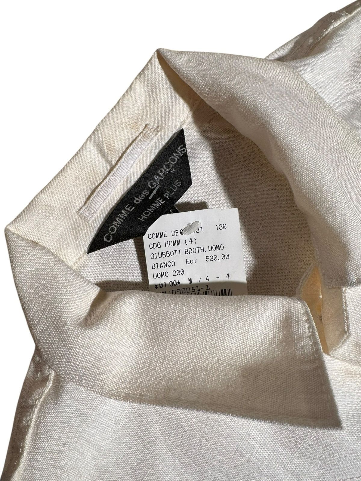 Comme des Garcons Homme Plus Comme des garcons homme plus AW 04-05 Ivory Hemp Work Jacket Size US M / EU 48-50 / 2 - 3 Thumbnail