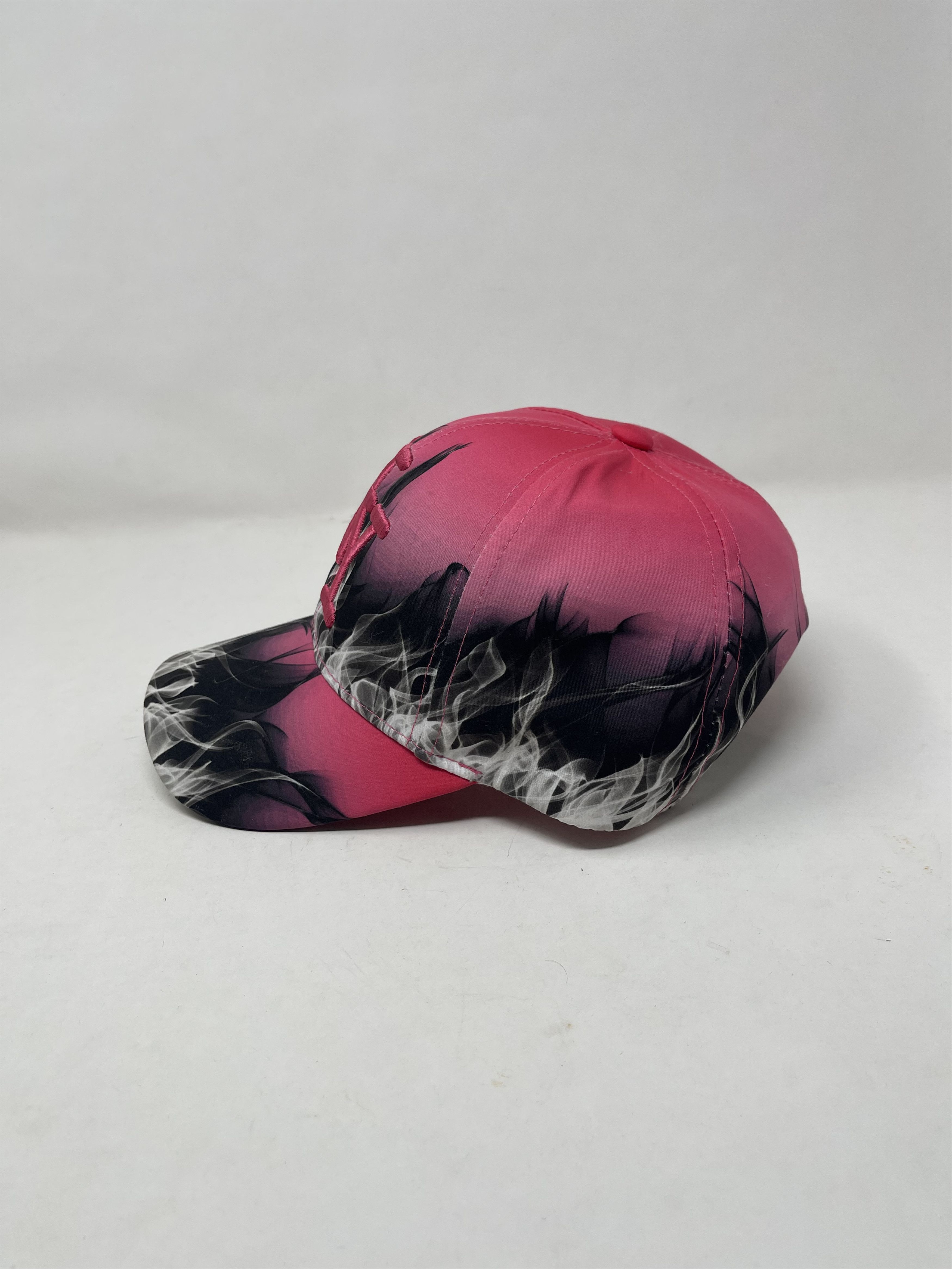 New York Yankees Hip Hop Honour Pink And Black Flames Hat Size ONE SIZE - 4 Thumbnail