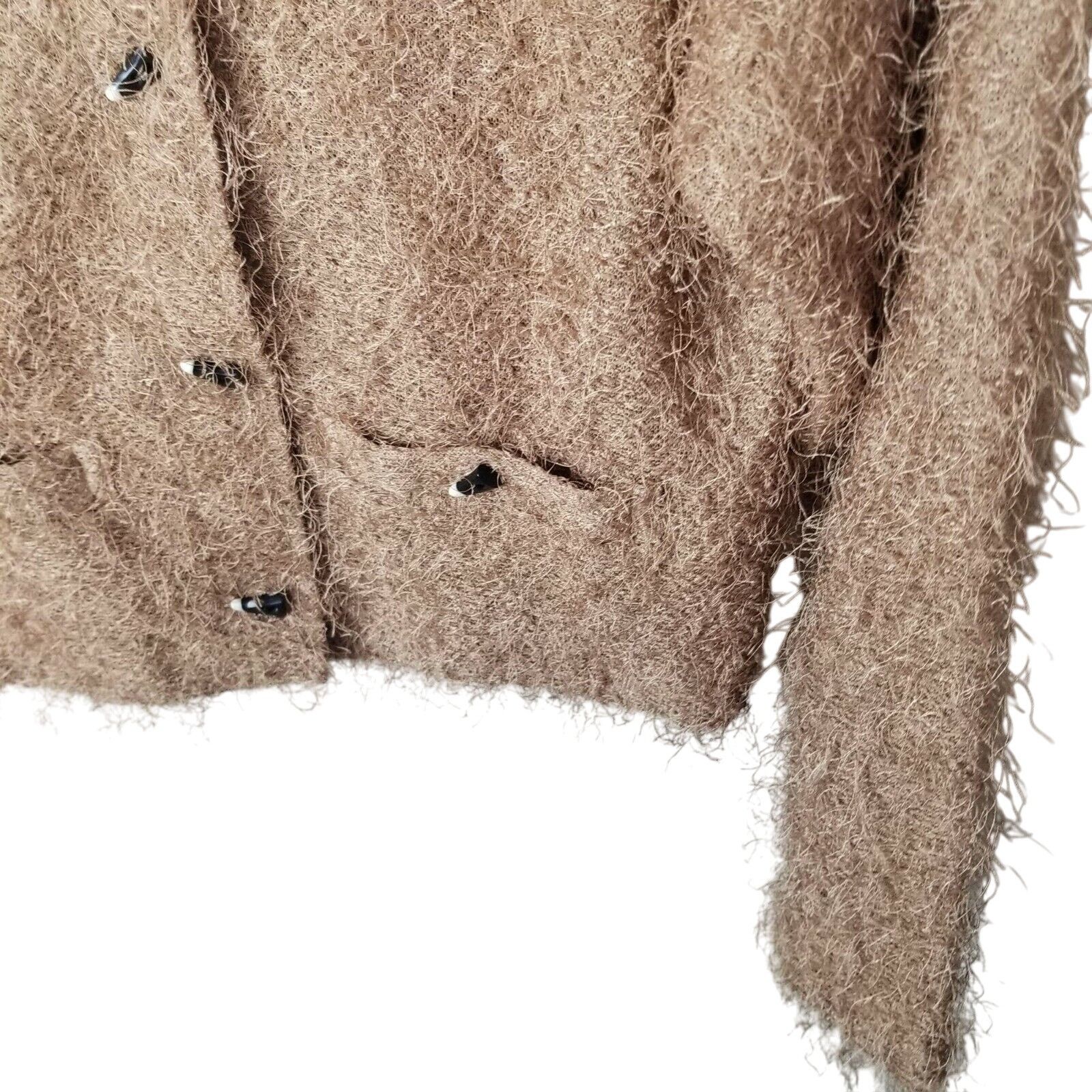 Damien Hirst Jamie Sadock Women Eyelash Cardigan Avant Funky Artsy Toggle Size S / US 4 / IT 40 - 2 Thumbnail
