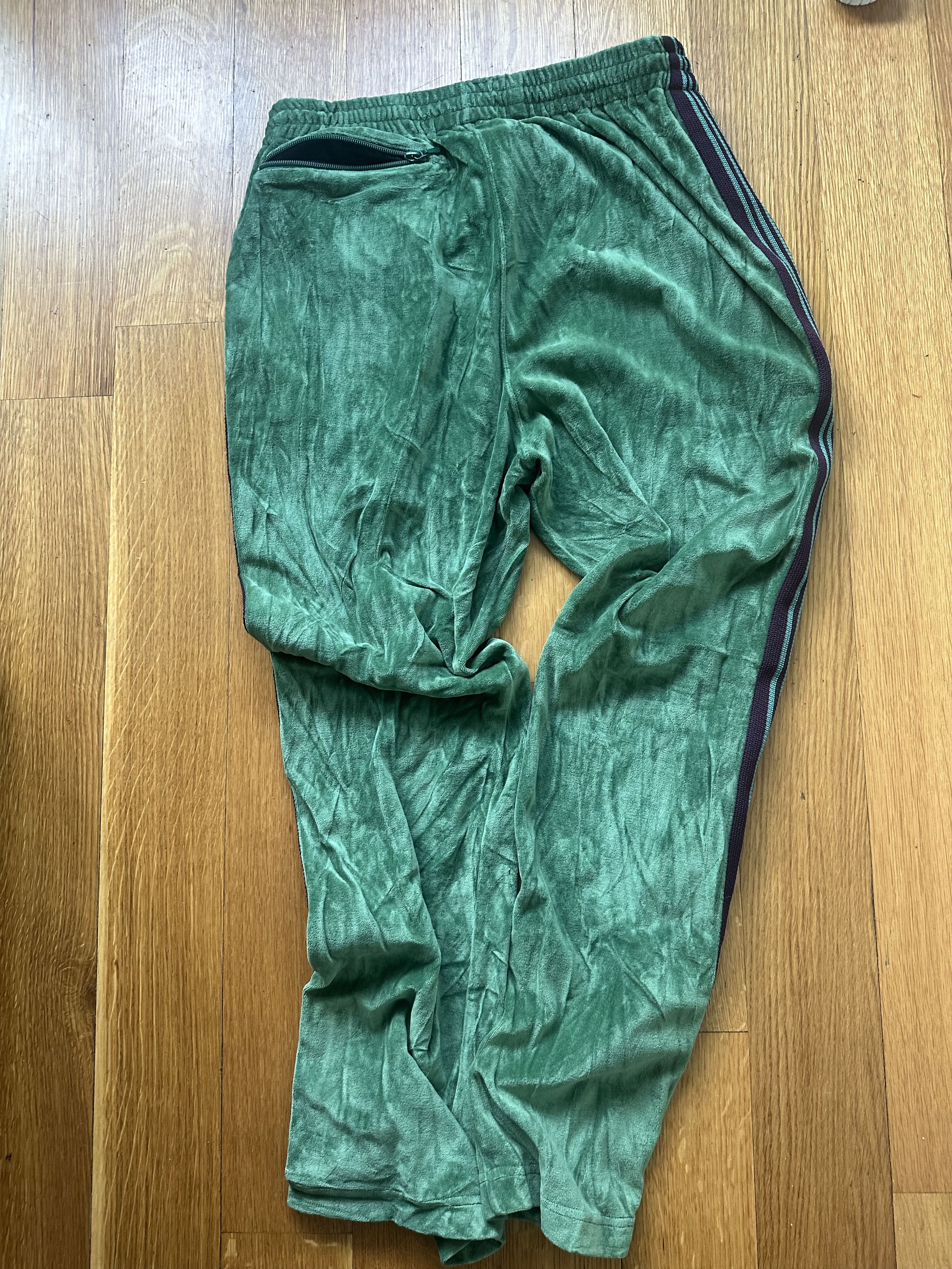 Needles Needles Velour Track Pant Green/Purple - Size M Size US 32 / EU 48 - 2 Thumbnail