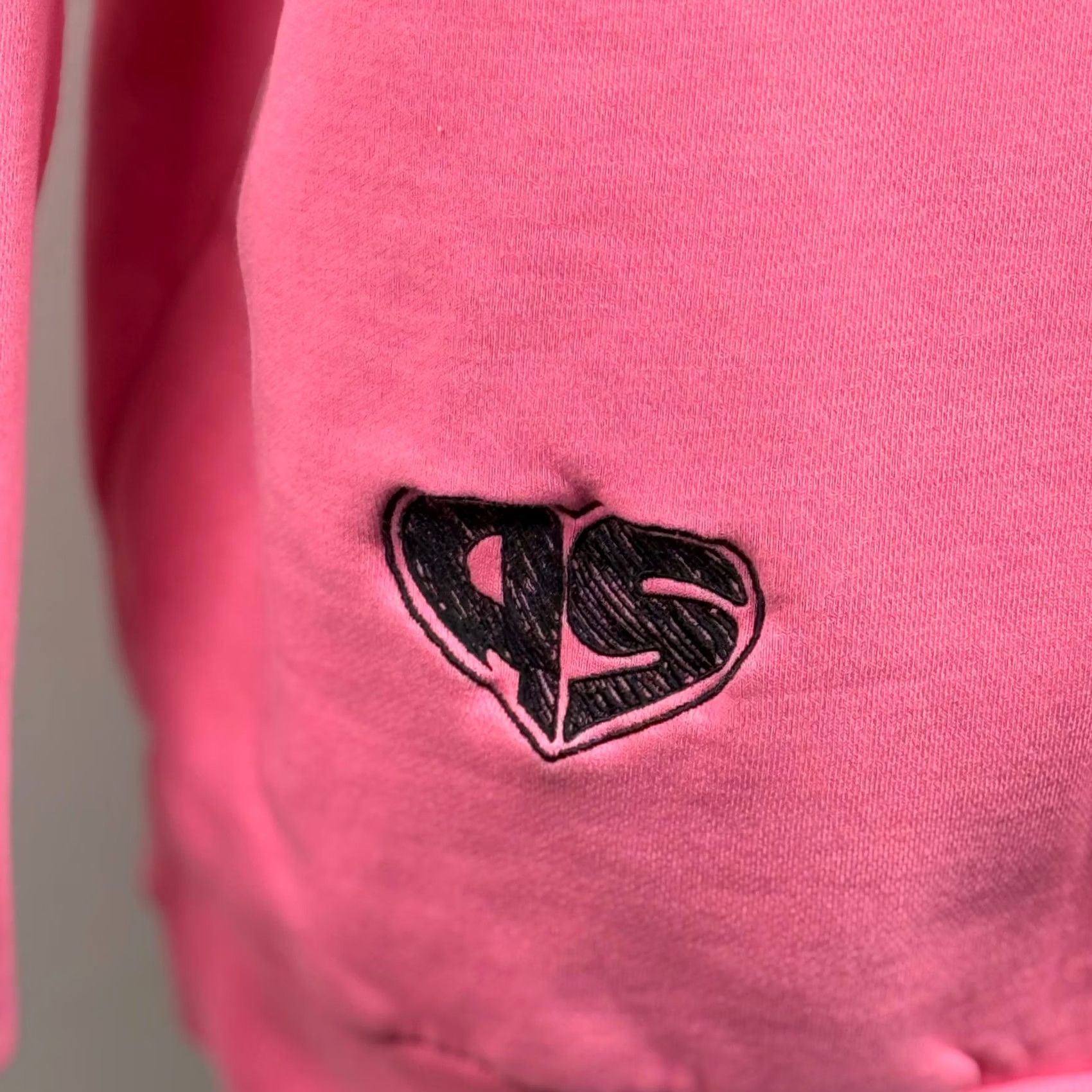 Adidas Adidas Pink Fleece Hoodie Pullover Sporty Heart Embroidery Small Size S / US 4 / IT 40 - 6 Thumbnail