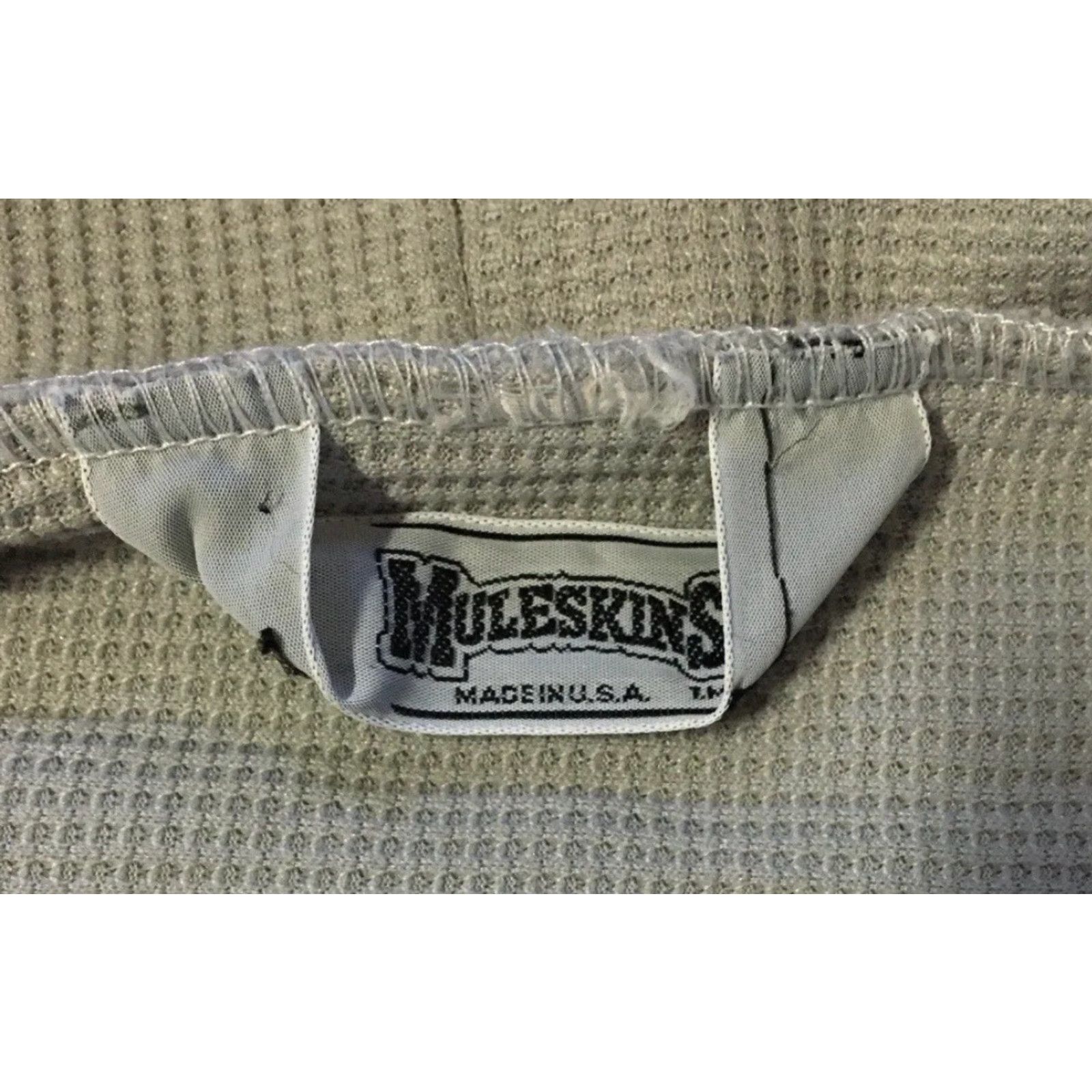 Vintage VINTAGE 90s Thermal Waffle Zip Hoodie Vest XL USA Grunge Skate Surf Punk Biker 80s Sweatshirt Mens Gray Faded USA Zip Full Zip Thermal Sized XL Size US XL / EU 56 / 4 - 4 Thumbnail