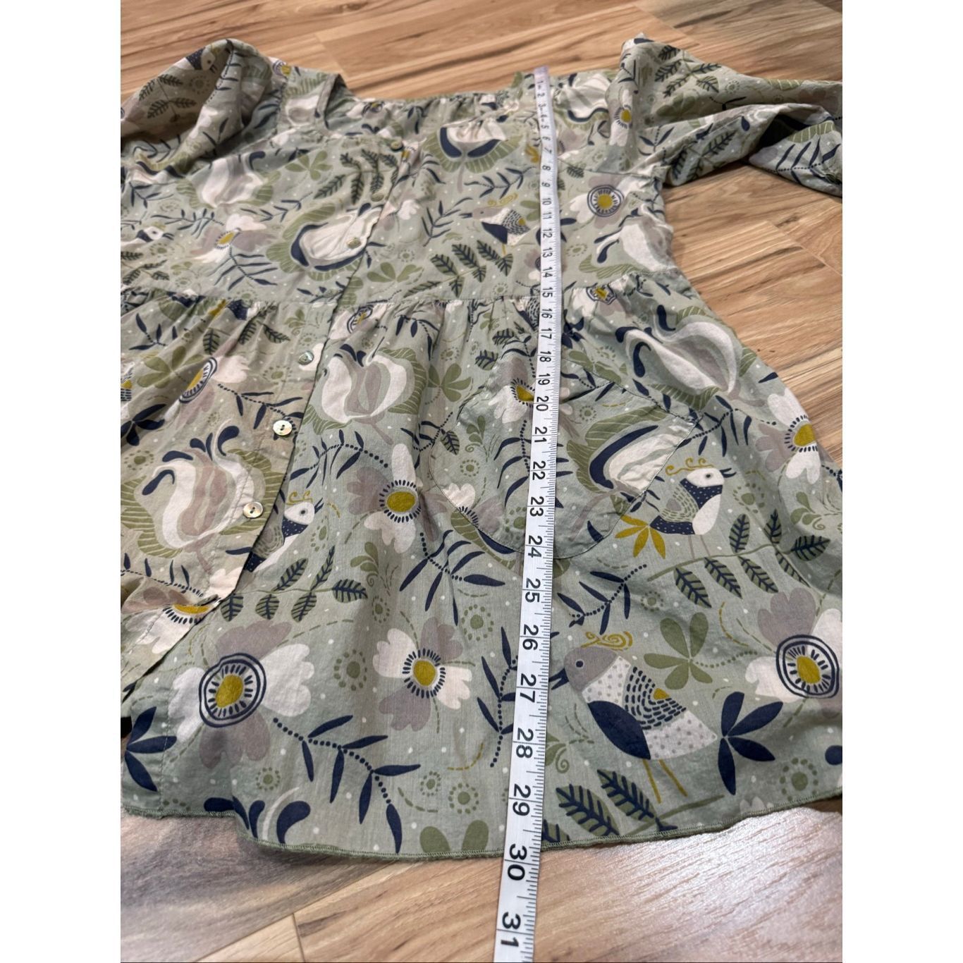 Guru Gudrun Sjoden set Sånglärka green blouse and pants Lagenlook Size S / US 4 / IT 40 - 11 Thumbnail