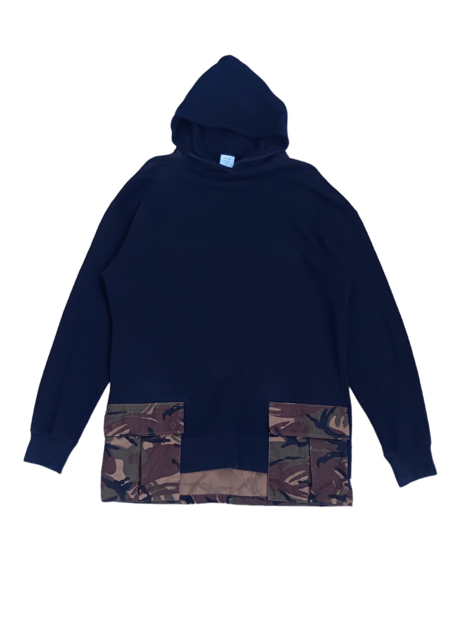 image of Mr Gentleman 24Hdeletemister Gentleman Military Pocket Hoodie in Black, Men's (Size Medium)
