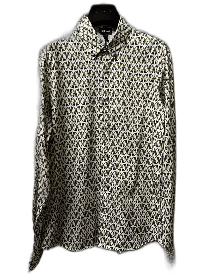 Just Cavalli Just Cavalli Men's Long Sleeve Shirt Size US M / EU 48-50 / 2 - 1 Thumbnail