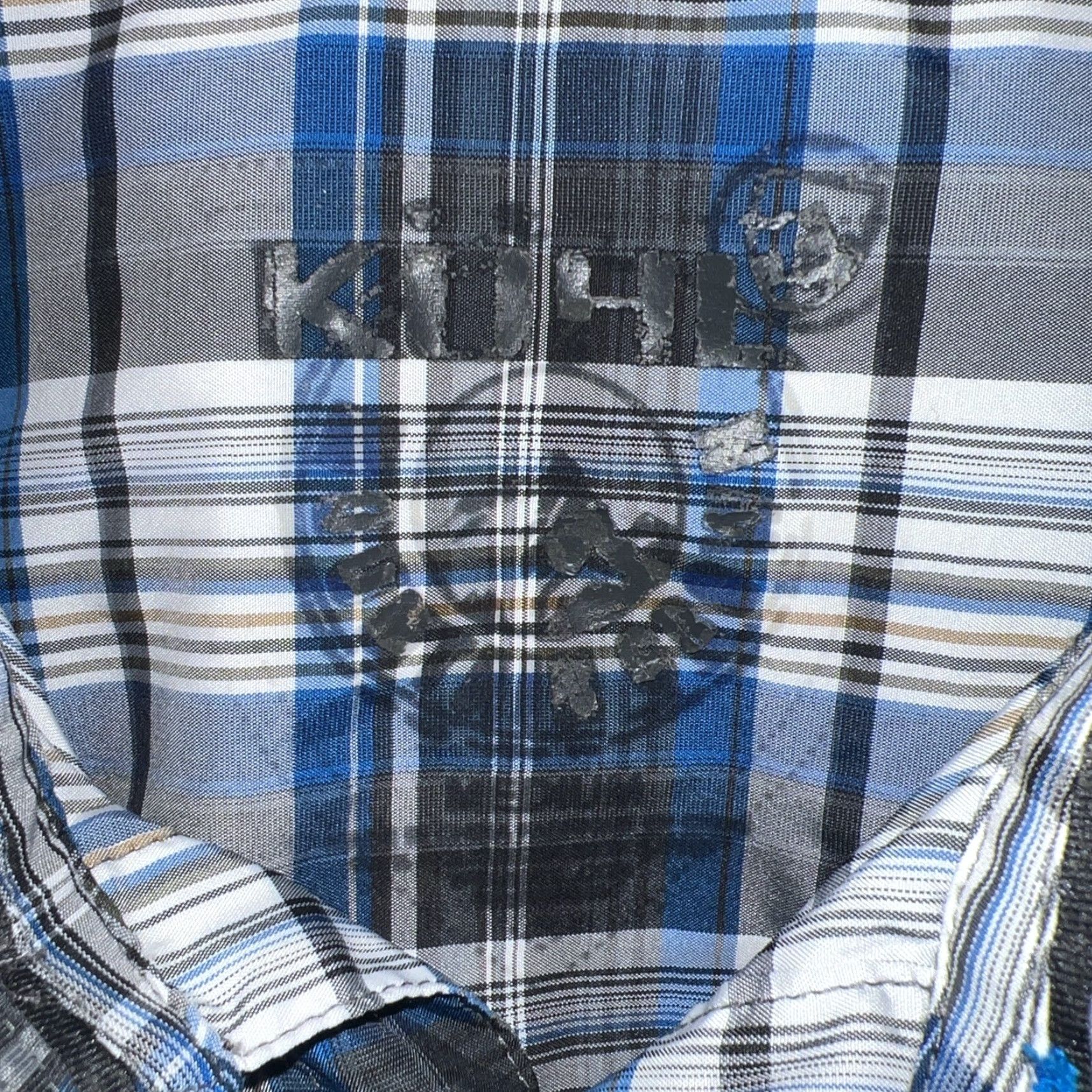 Vintage Kuhl Blue Button-Up Plaid Shirt Mens Size M Short Sleeve Missing 1 Button Regular Fit Size US M / EU 48-50 / 2 - 3 Thumbnail