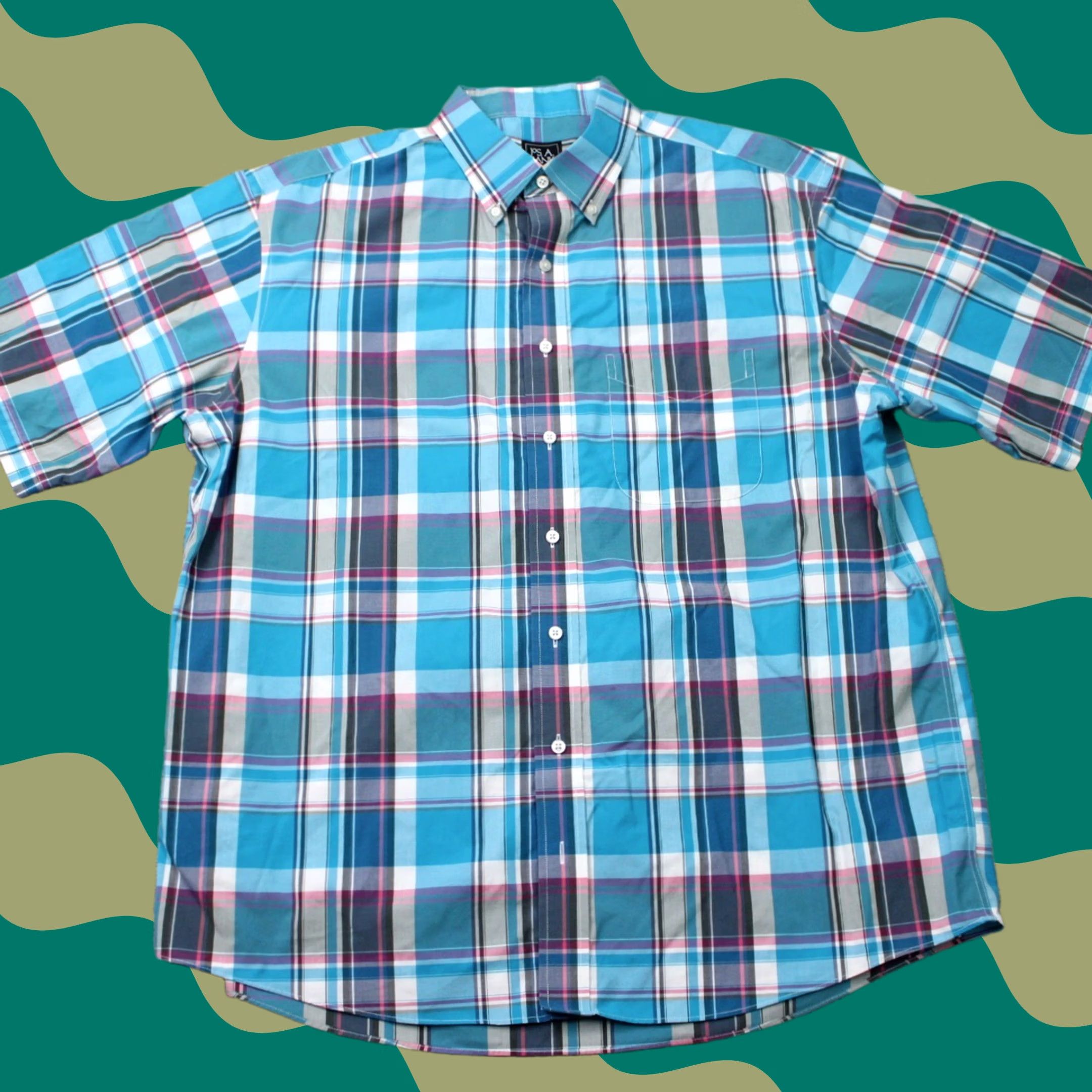 Jos. A. Bank Jos. A. Bank Traveler Shirt Mens XL Blue 100% Cotton Short Sleeve Button Down Size US XL / EU 56 / 4 - 1 Thumbnail