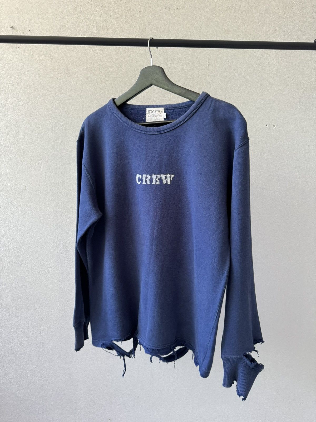 Kapital × Vintage Distressed “Crew” U.S Army Pearl Diver Perfect Sweatshirt Size US XS / EU 42 / 0 - 3 Thumbnail