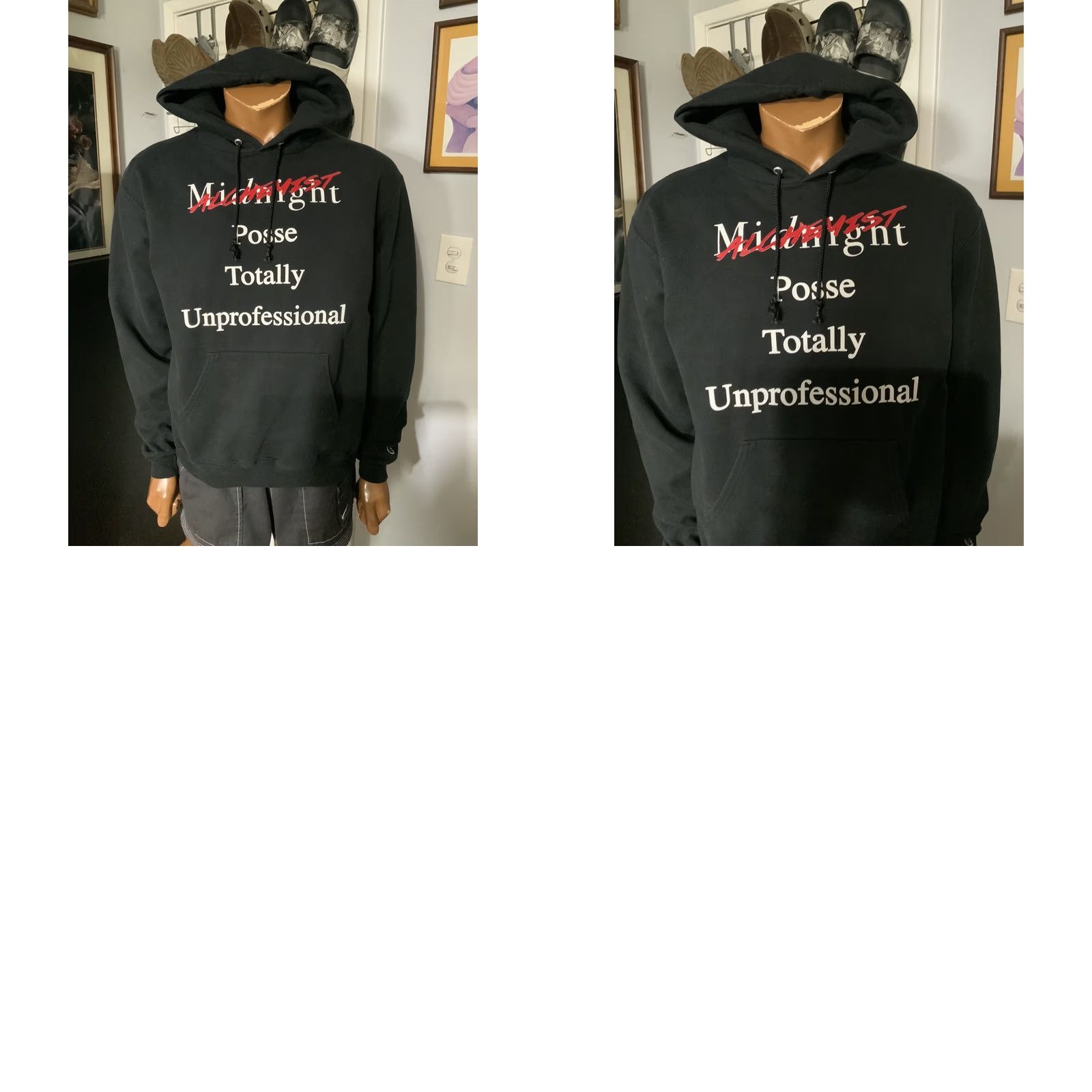 Champion VINTAGE Champion Hoodie Mens M Black Totally Unprofessional Alchemist Midnight Studios Posse Size US M / EU 48-50 / 2 - 8 Thumbnail