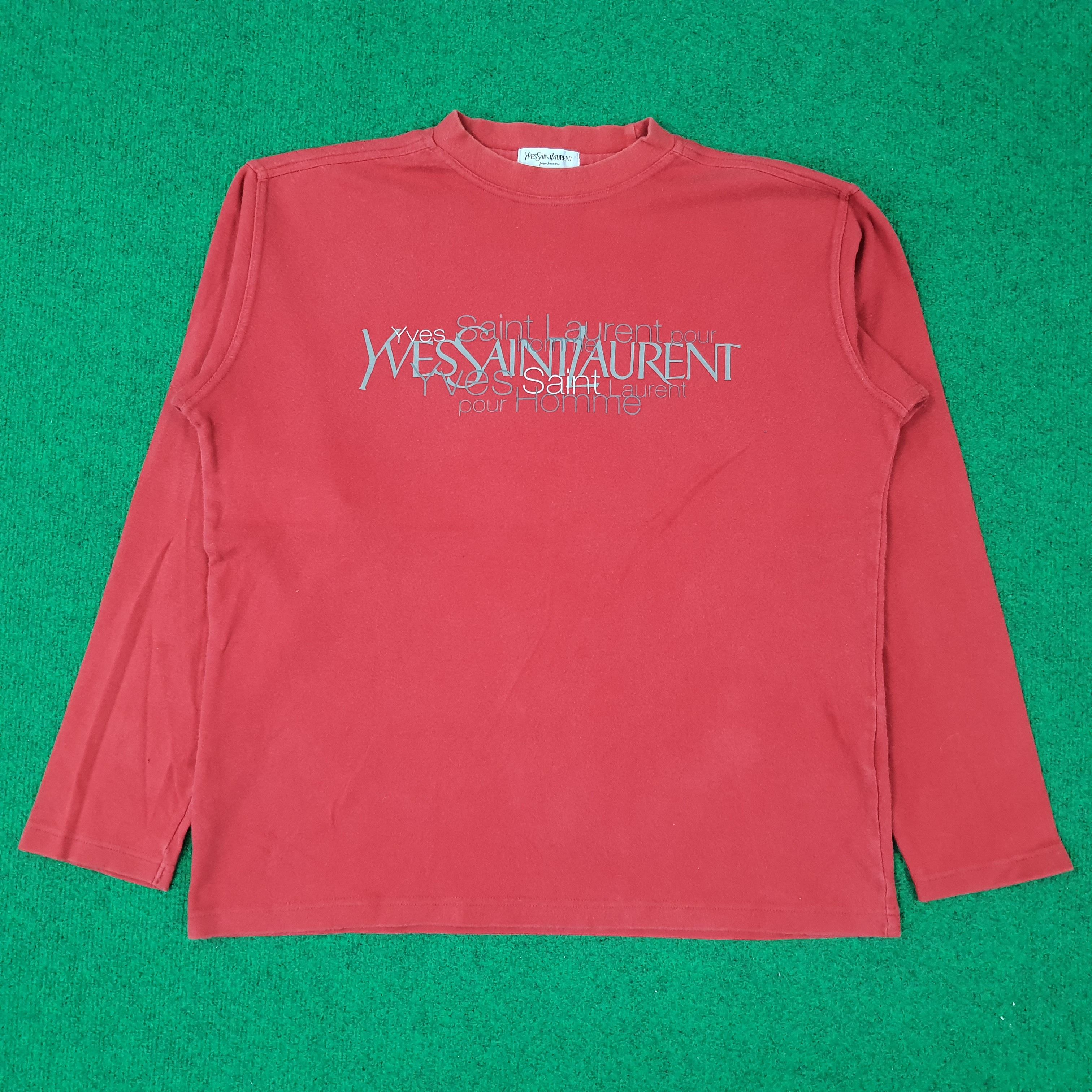 Yves Saint Laurent Vintage Yves Saint Laurent YSL Long Sleeve Tshirt C239N44 Size US L / EU 52-54 / 3 - 1 Thumbnail