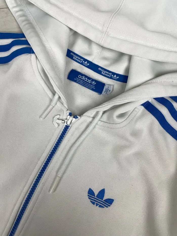 Adidas Vintage Adidas Track Jacket Hooded Balenciaga Style 00s Y2K Size US M / EU 48-50 / 2 - 3 Thumbnail