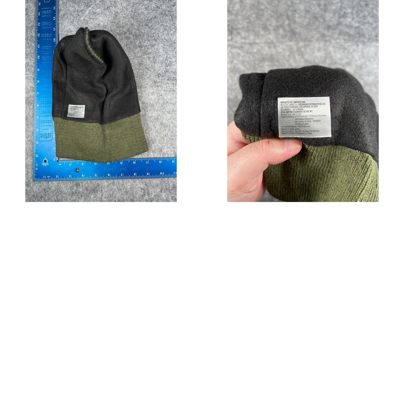Vintage Hat Chapeau Beanie Toque Adult One Size Green Polyester Blend Fleece Lined NEW Size ONE SIZE - 8 Thumbnail