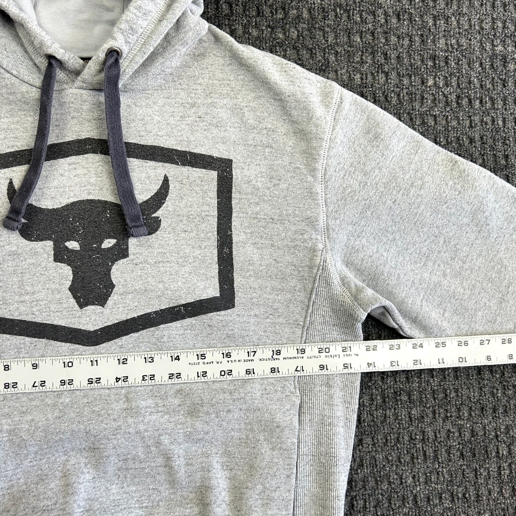 Under Armour Under Armour Project Rock Hoodie S Men's Gray Pullover Hooded Lightweight Pockets Logo Size US S / EU 44-46 / 1 - 6 Thumbnail