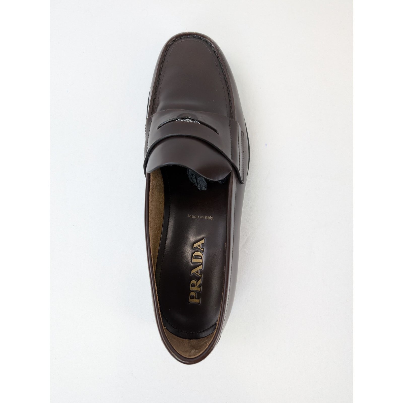 Prada o1rshd1 Brushed Leather Loafers Boots in Bruciato Size US 11.5 / EU 44-45 - 17 Thumbnail