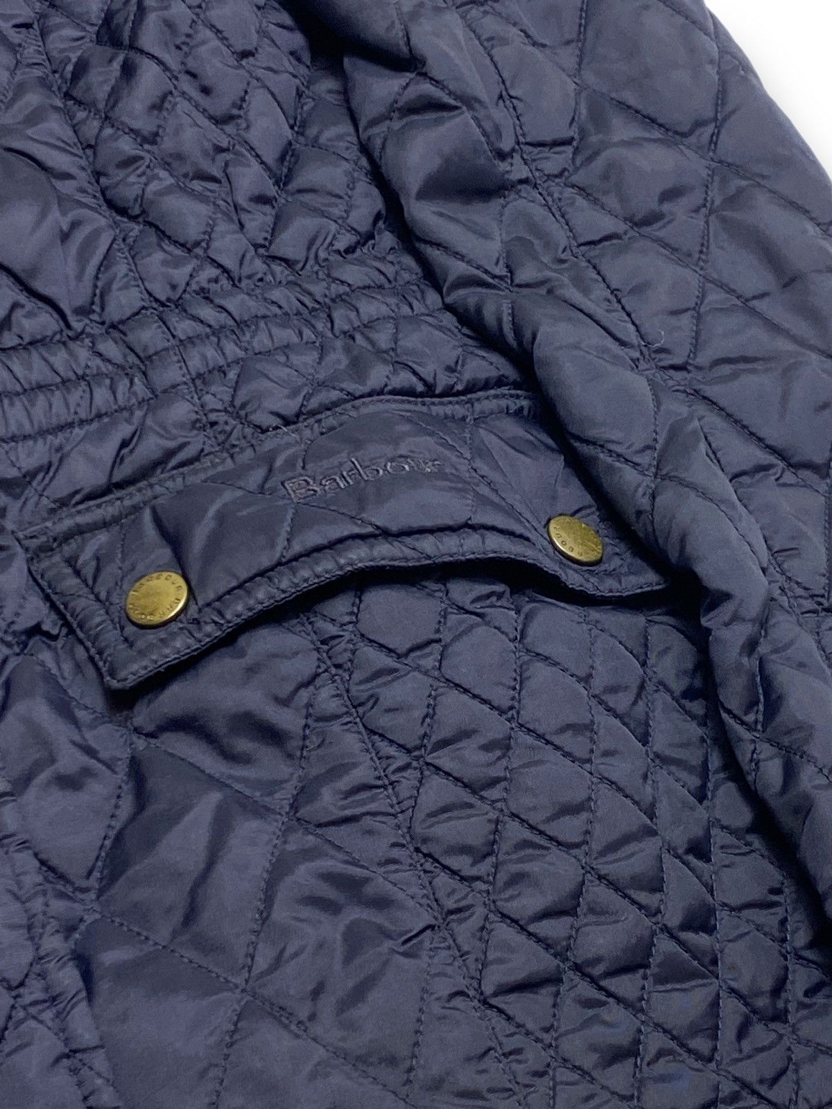 Barbour Vintage BARBOUR Quilted Deep Blue Navy Jacket Size XS / US 0-2 / IT 36-38 - 3 Thumbnail